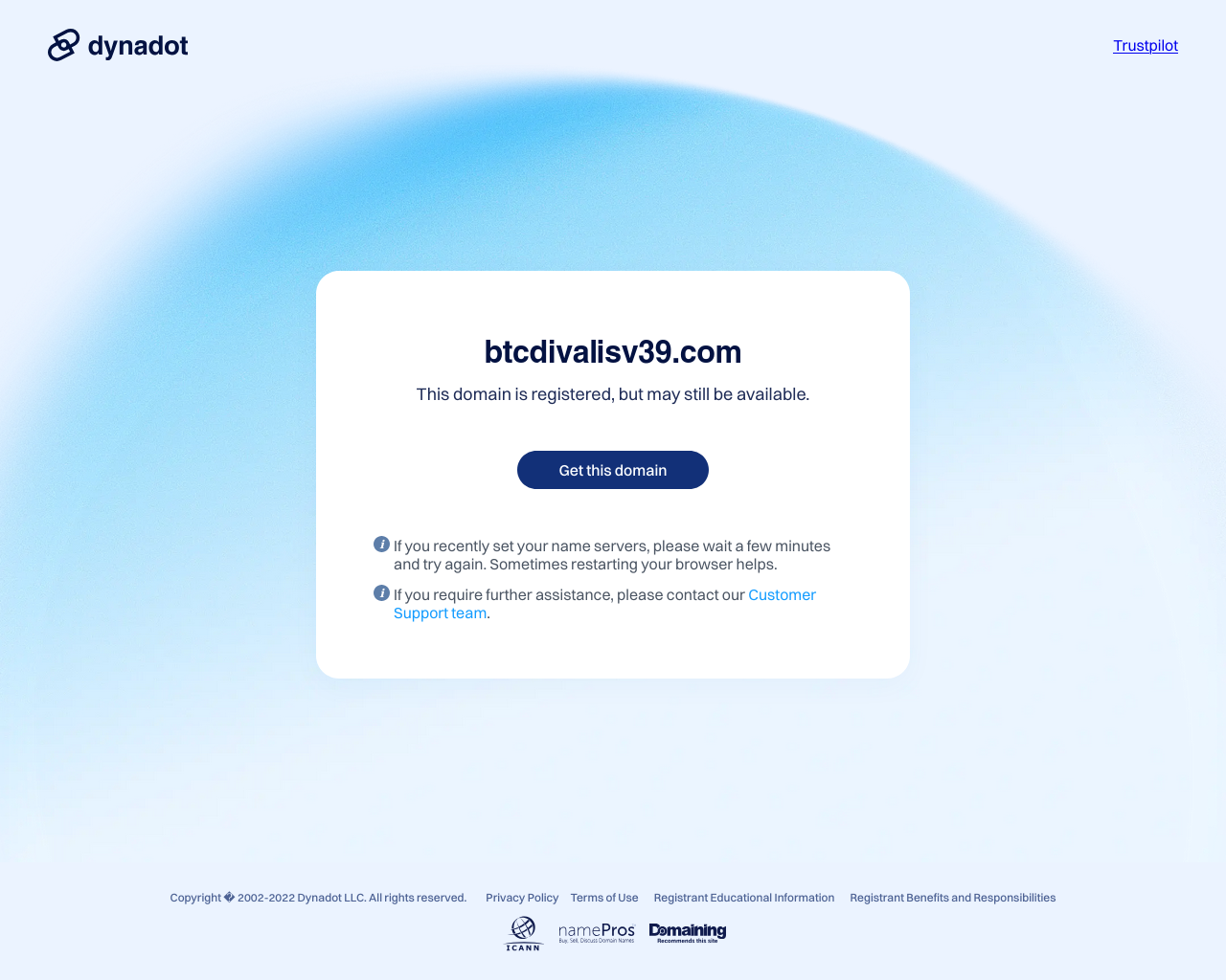 Screenshot of btcdivalisv39.com