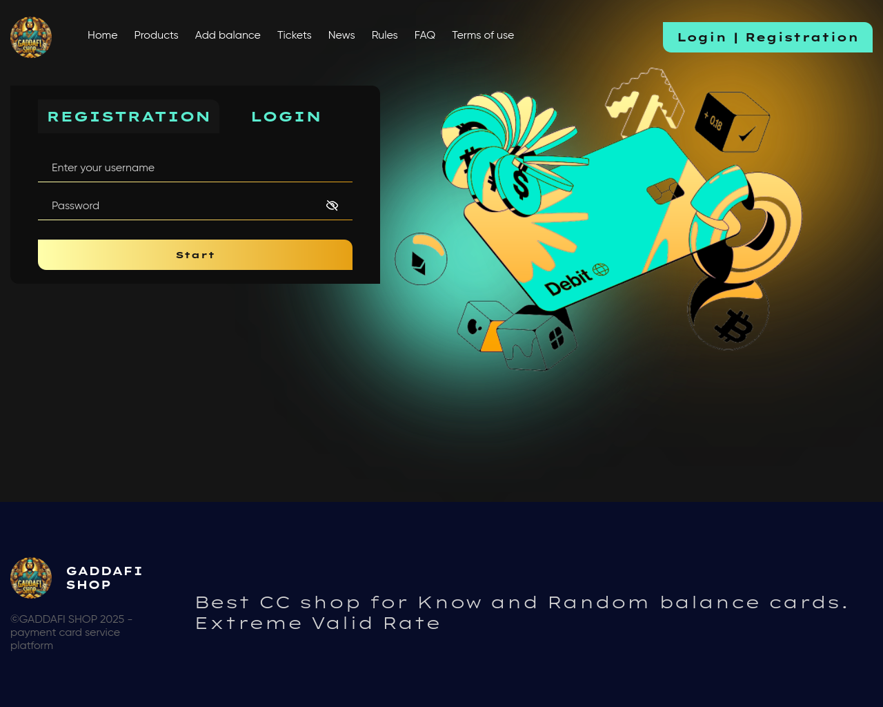 Screenshot of gaddaficvv.com