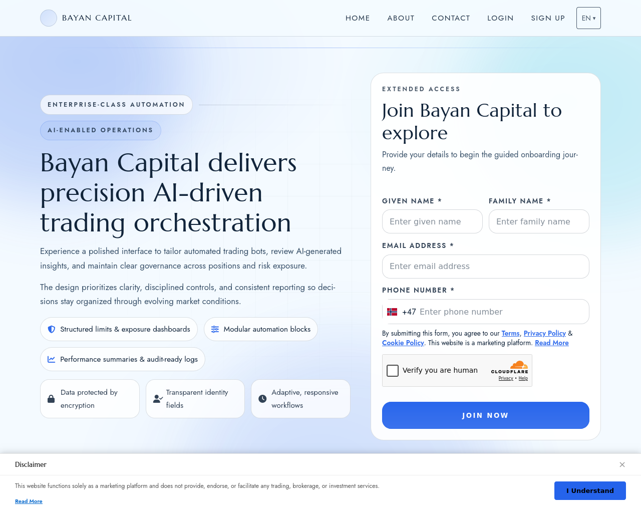 Screenshot di bayancapital.pro