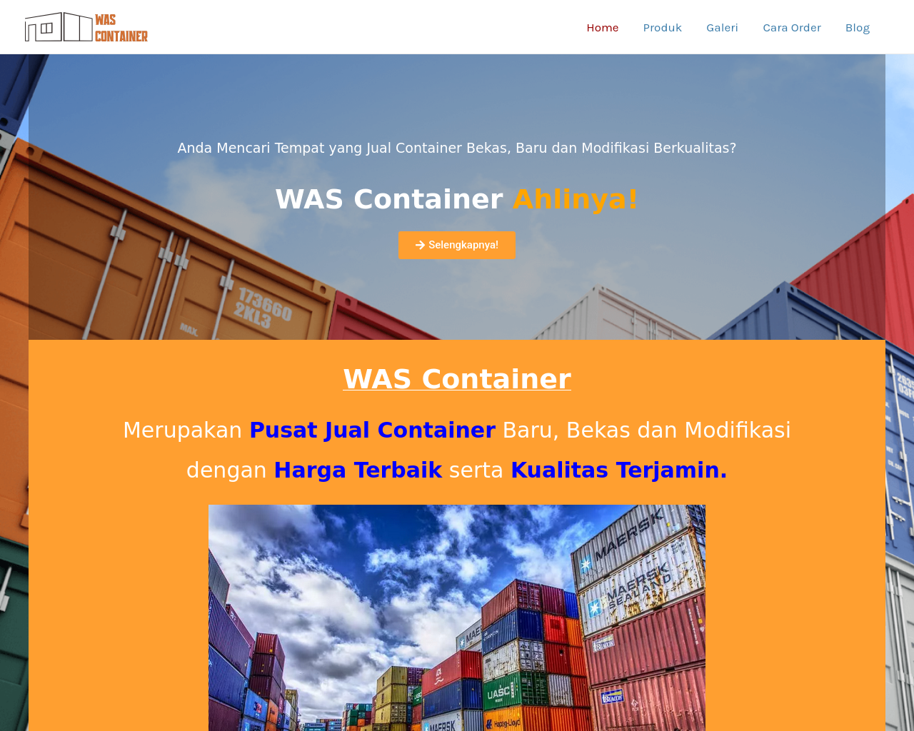 Screenshot von wascontainer.com