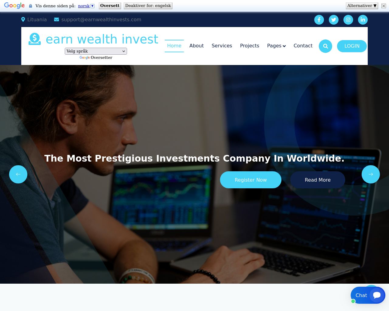 earnwealthinvests.com のスクリーンショット