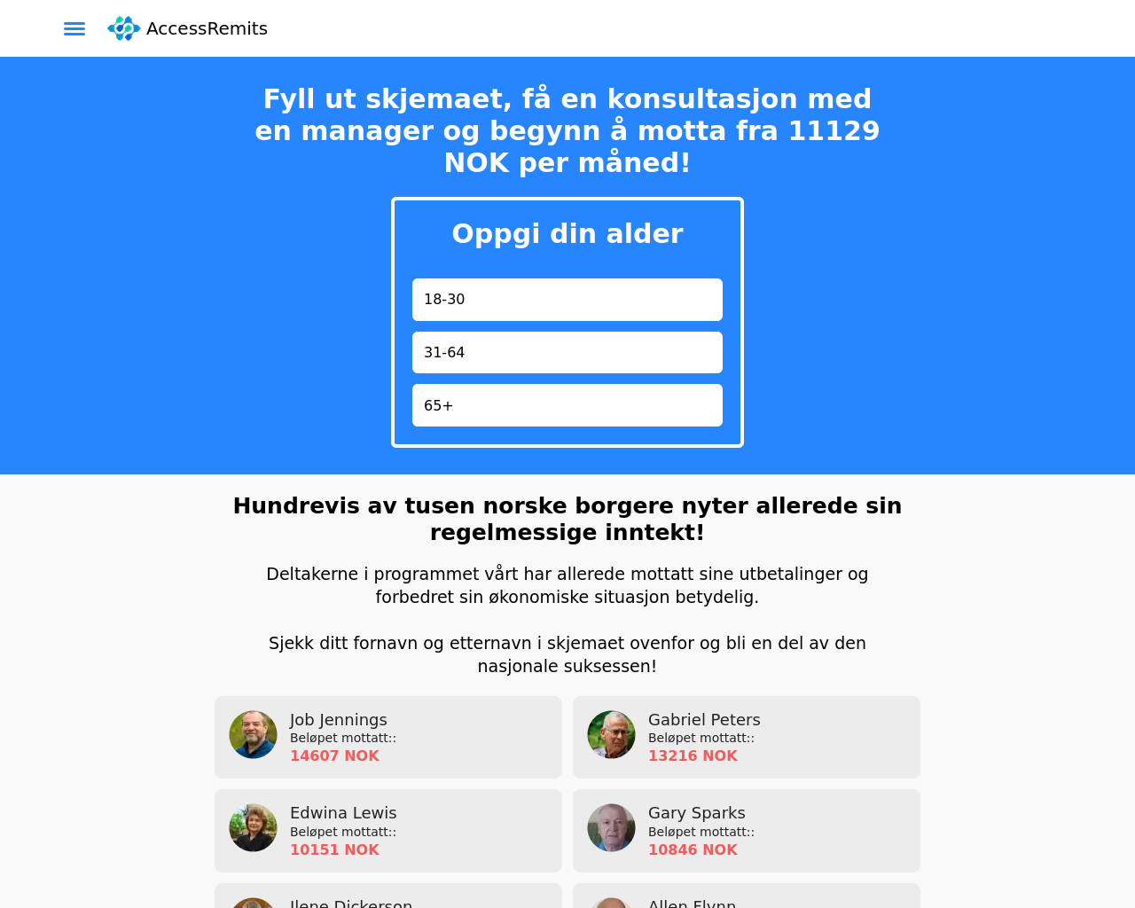 Screenshot of accessremits.net