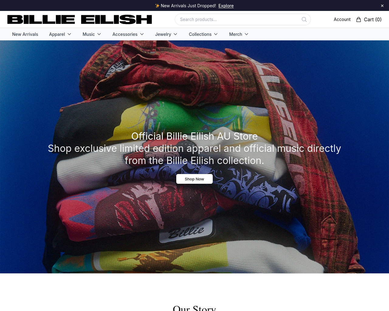 Tangkapan layar billea.shop