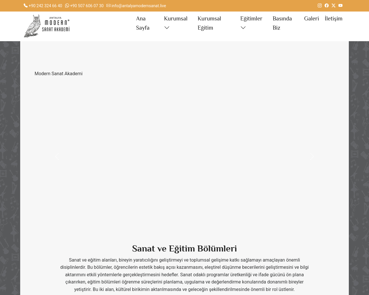 Screenshot of antalyamodernsanat.live