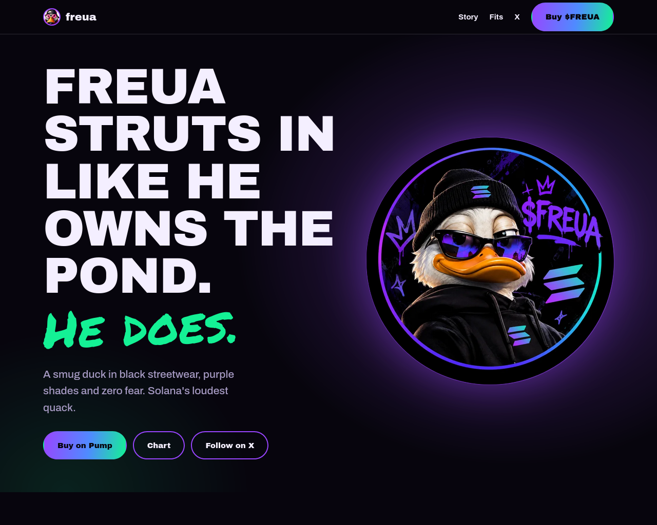 Screenshot of freua.xyz