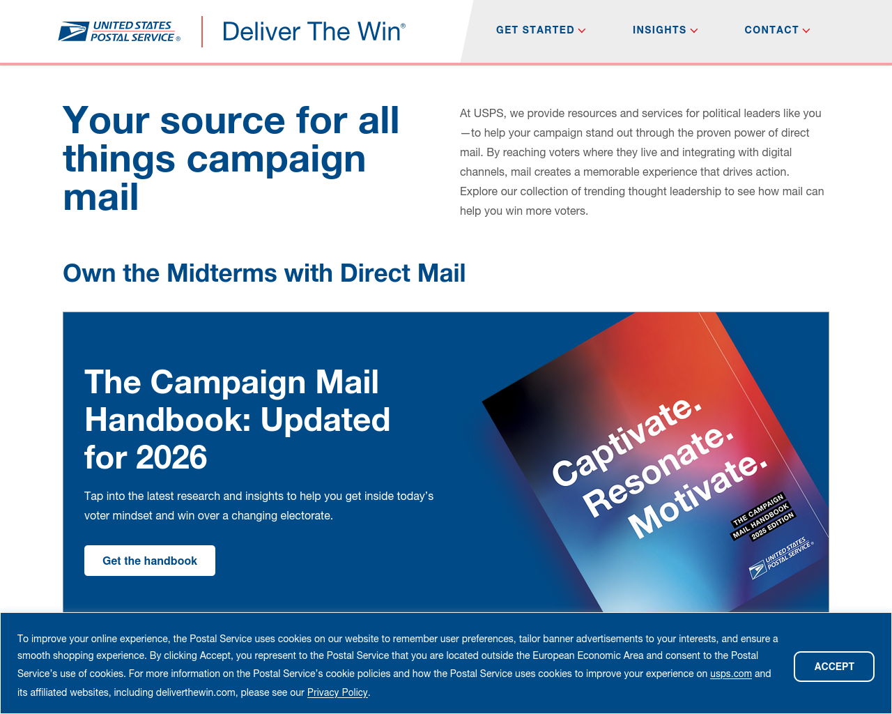 Screenshot of www-deliverthewin-wpe-stage.usps.mrm-client.com