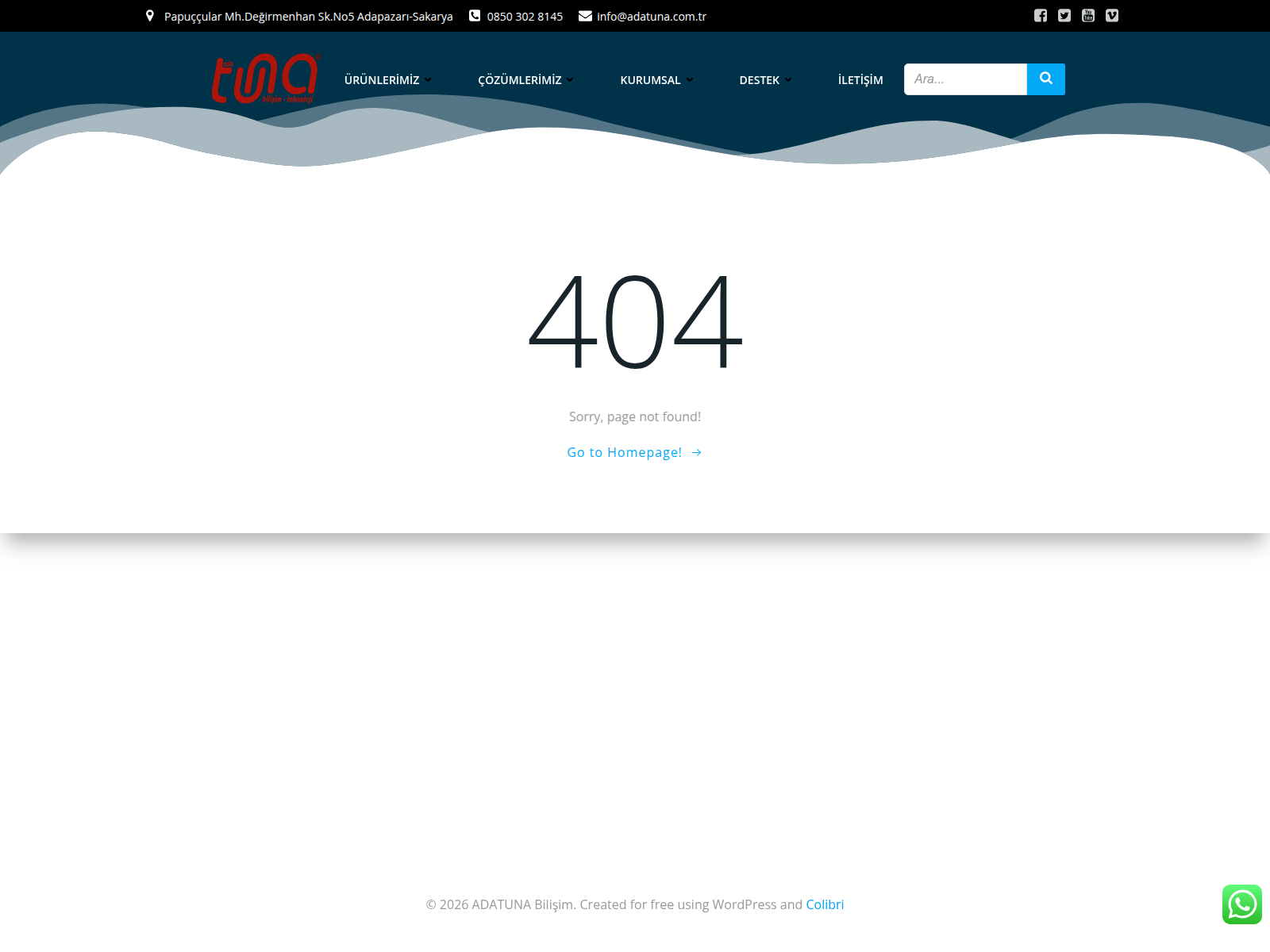Screenshot of adatuna.com.tr