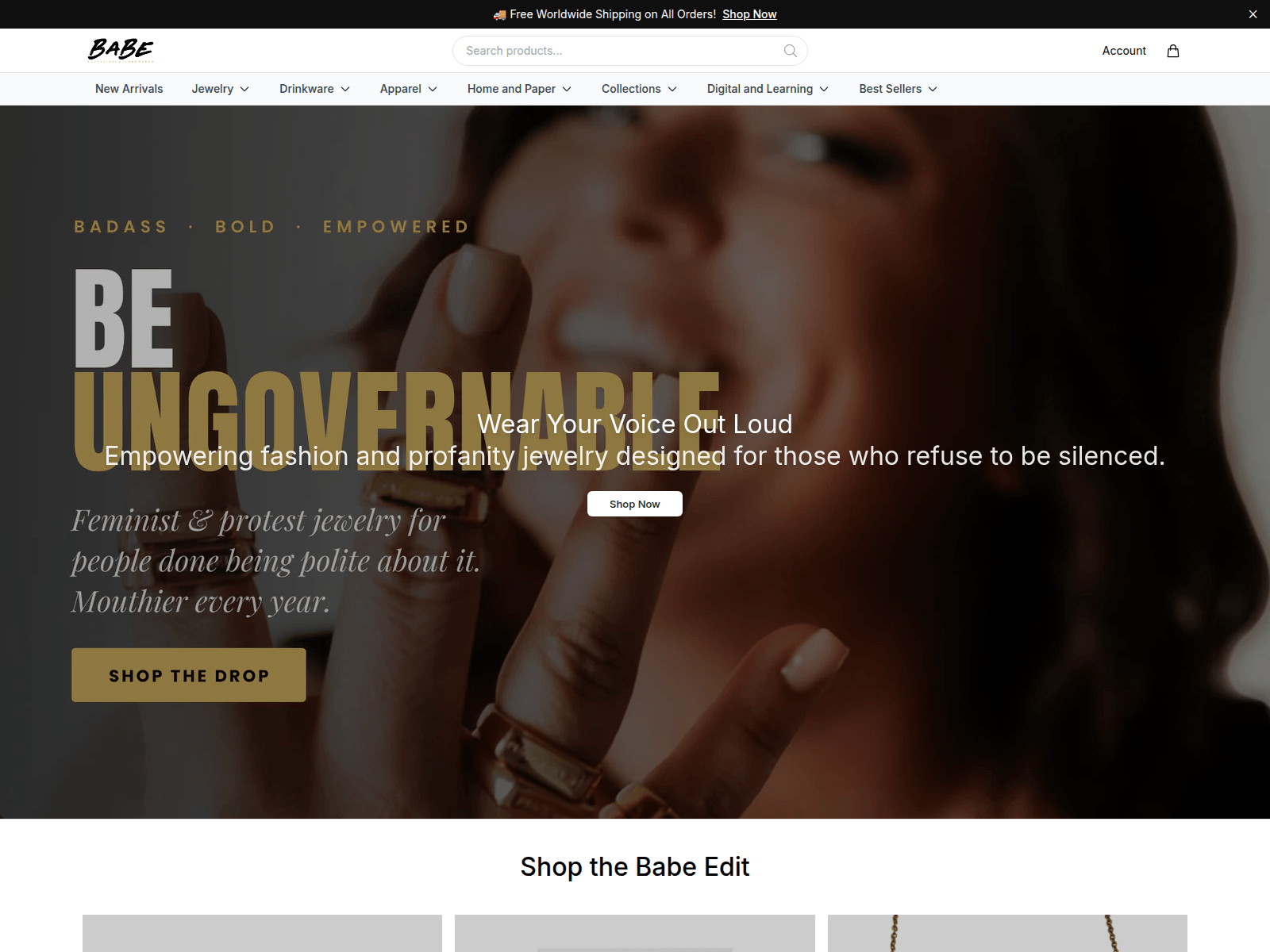 Screenshot of babeofficial.shop