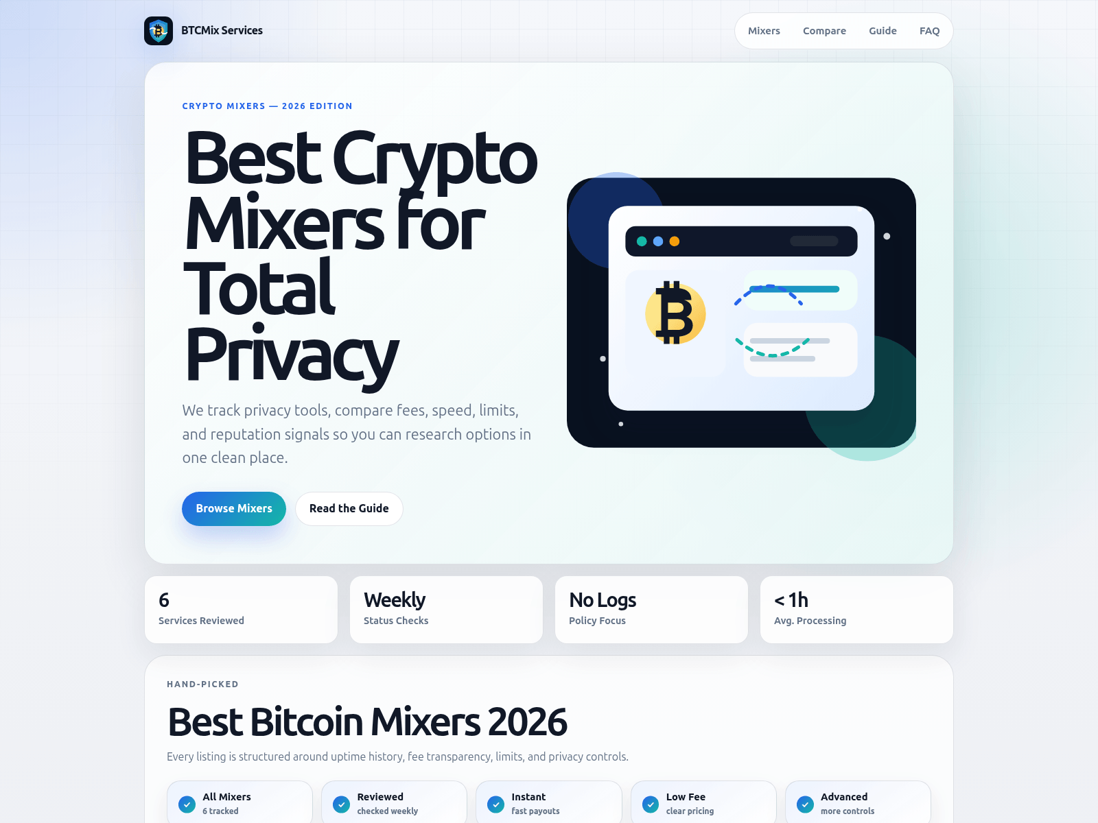 Screenshot di btcmix.services