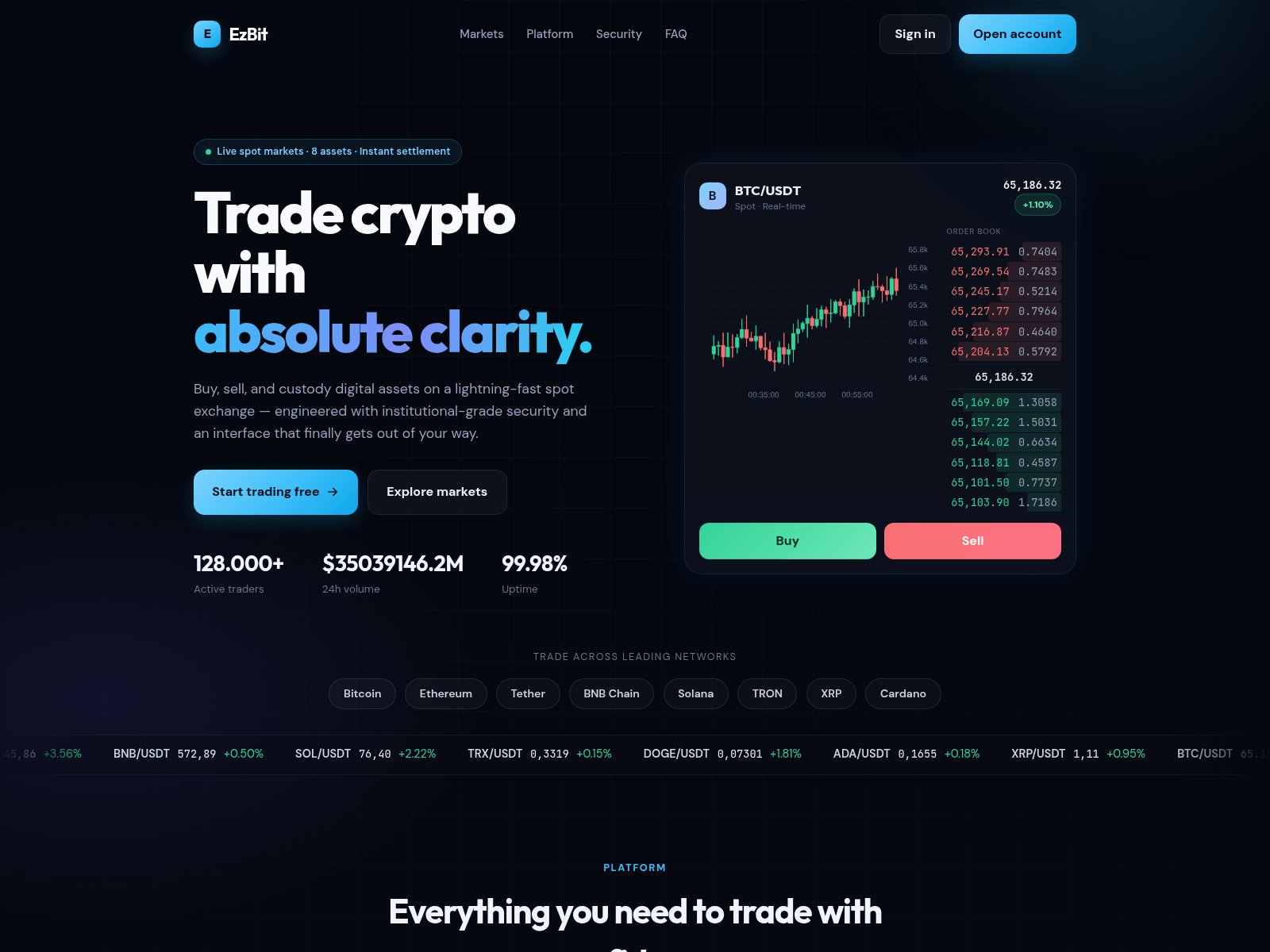 Снимок экрана ez-bit.net
