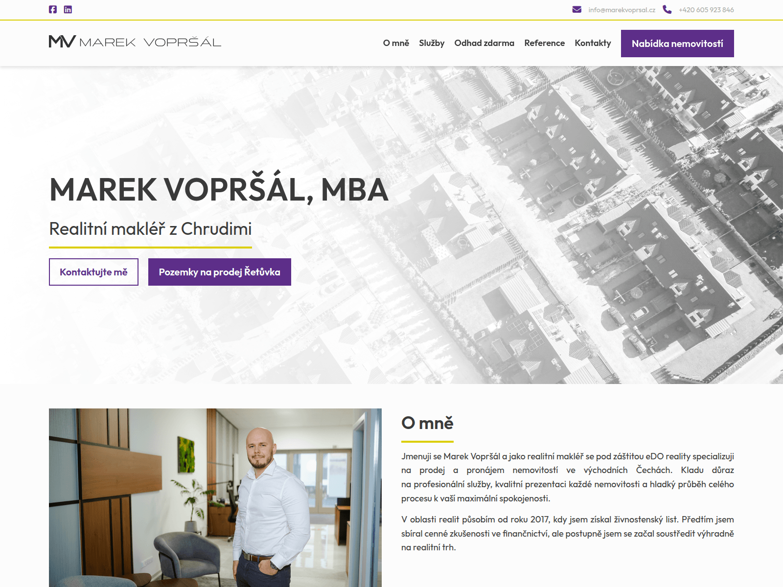 Screenshot of marekvoprsal.cz