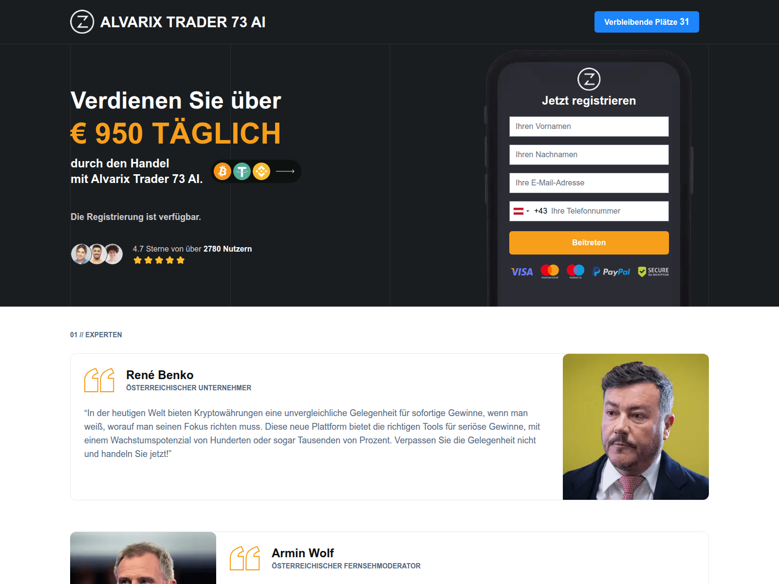 Screenshot of alvarixtrader73ai.net