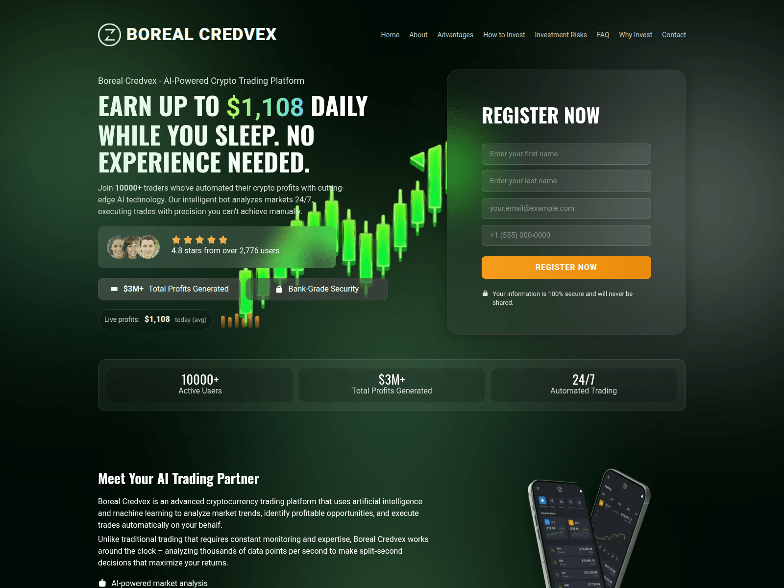 Знімок екрана borealcredvex.com