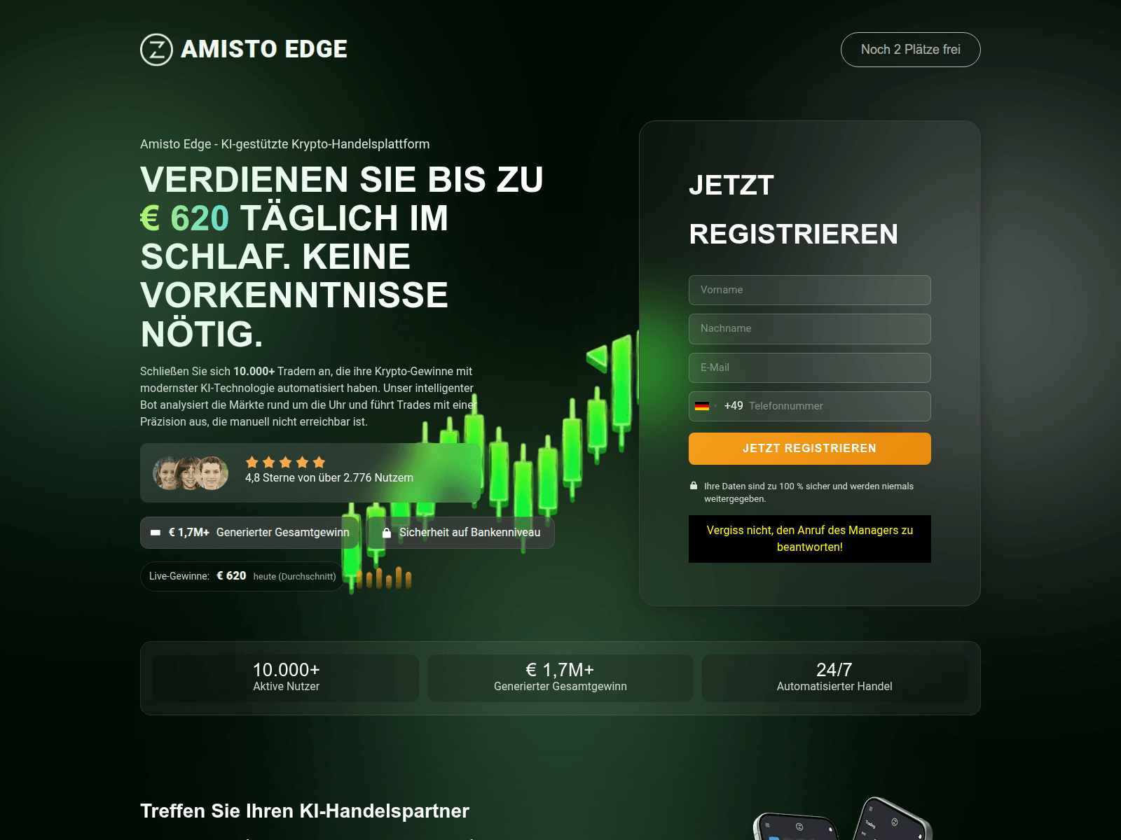 Screenshot of amistoedgetrade.com