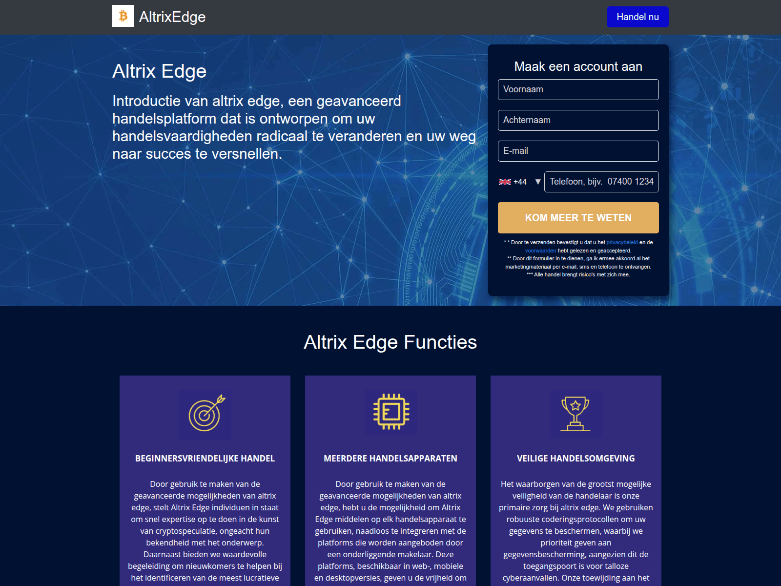 Screenshot of altrixedge.nl