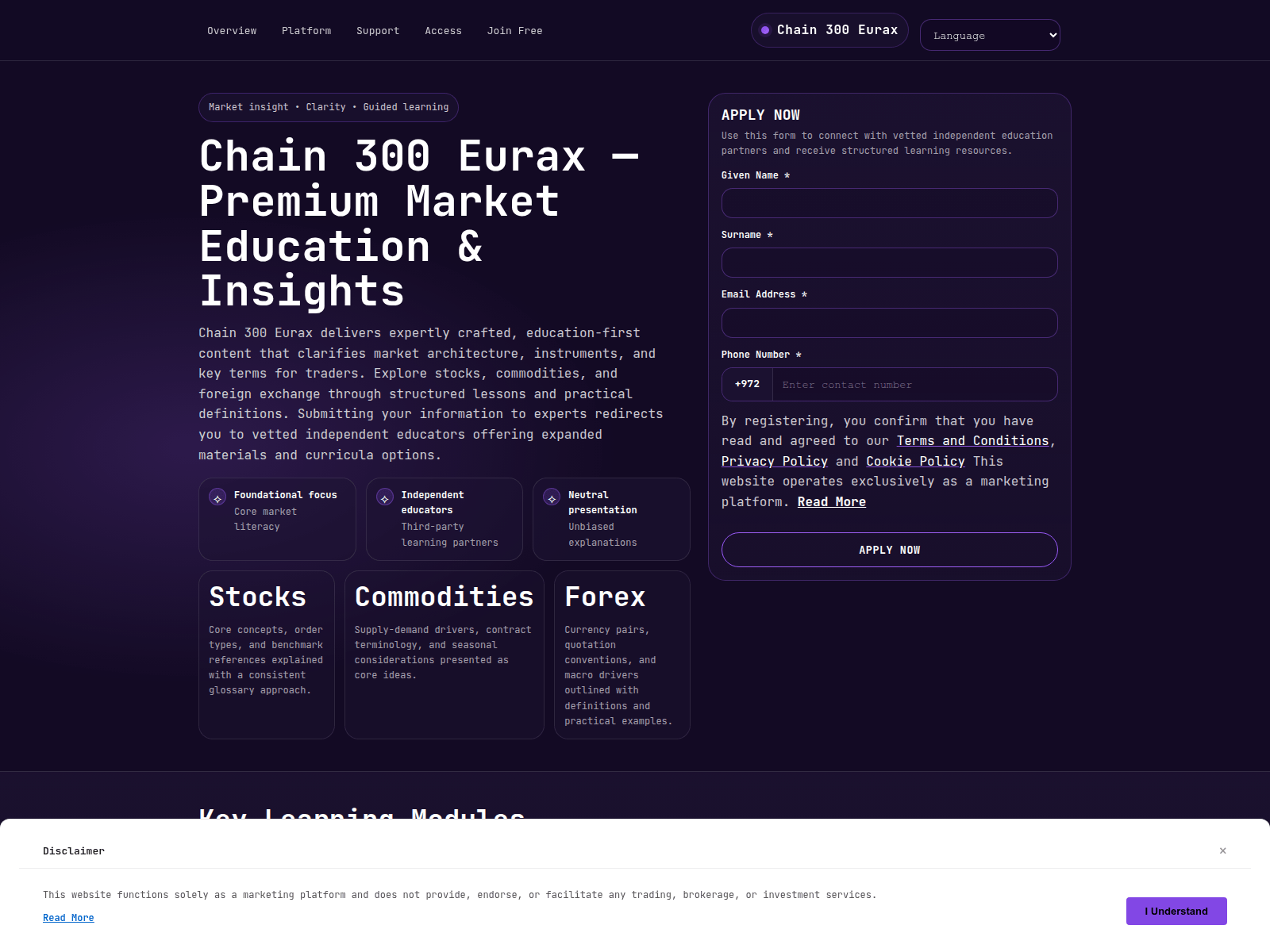 Screenshot von chain300eurax.digital