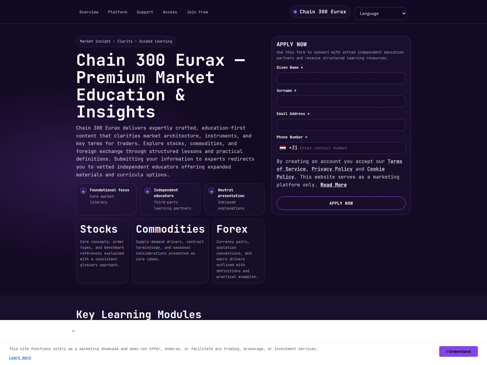 Screenshot von chain300eurax.digital
