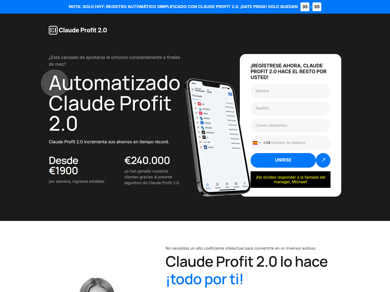 Tangkapan layar claudeprofit20.com