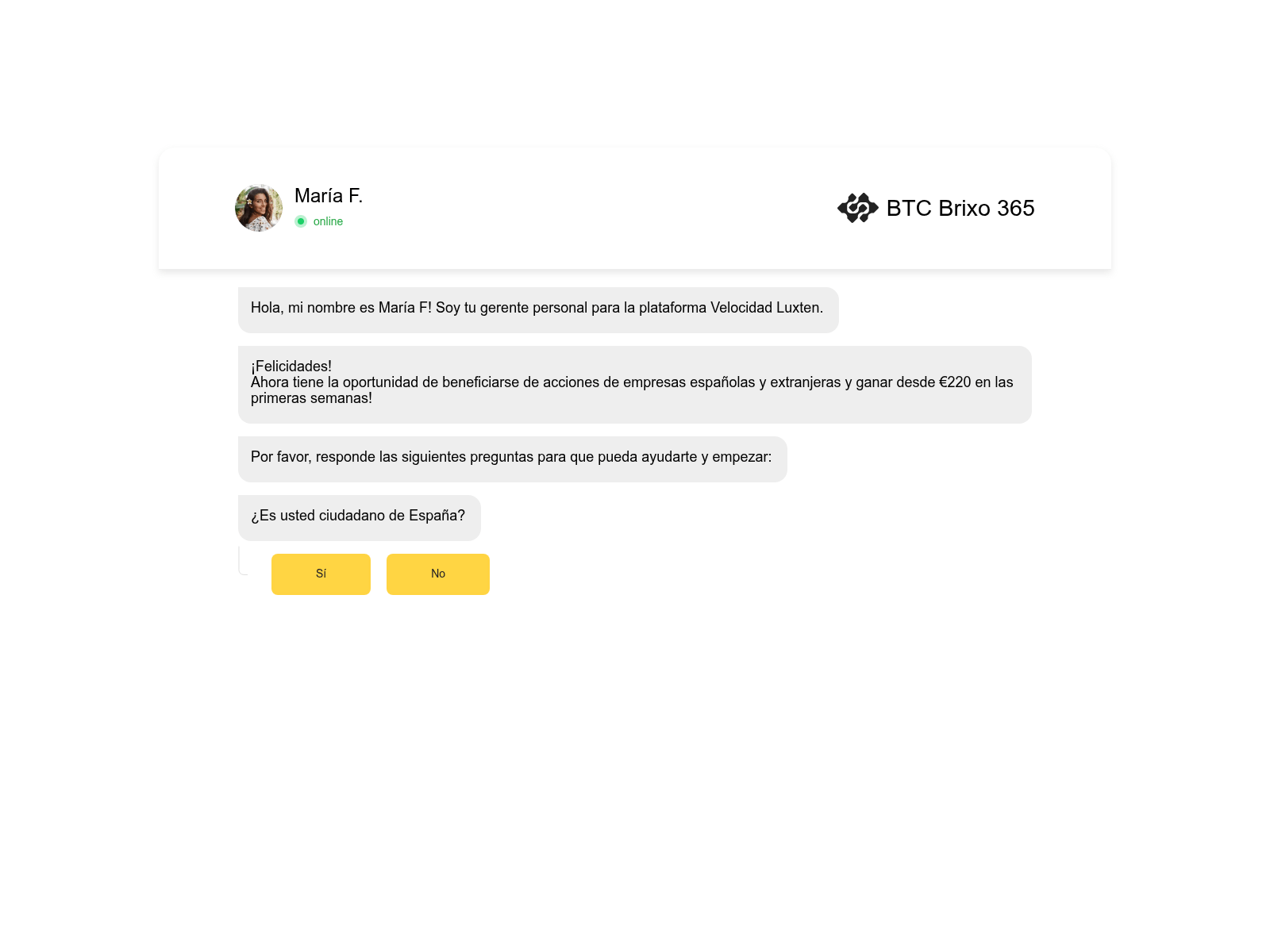 Screenshot von btcbrixo365trade.net