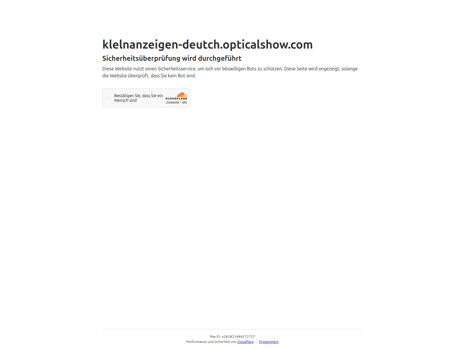 Screenshot von klelnanzeigen-deutch.opticalshow.com