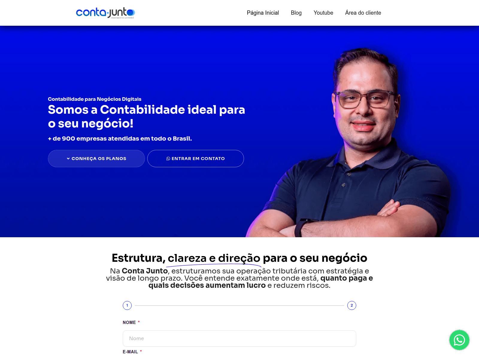 Снимок экрана contajunto.com