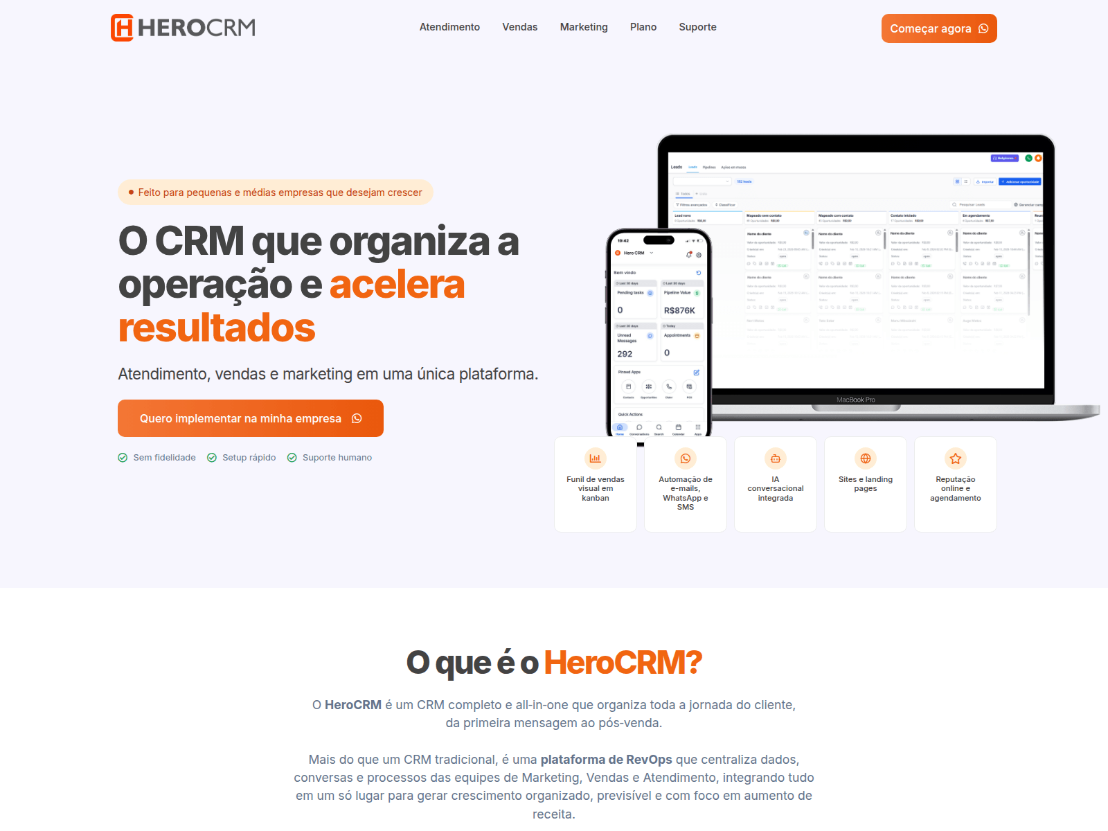 Снимок экрана herocrm.com.br