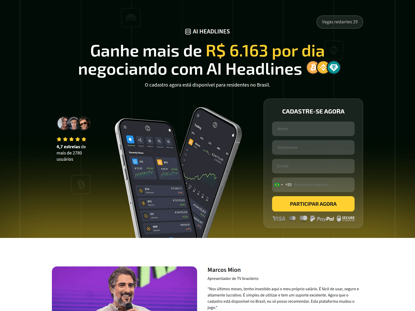 Screenshot of aiheadlinestrade.com