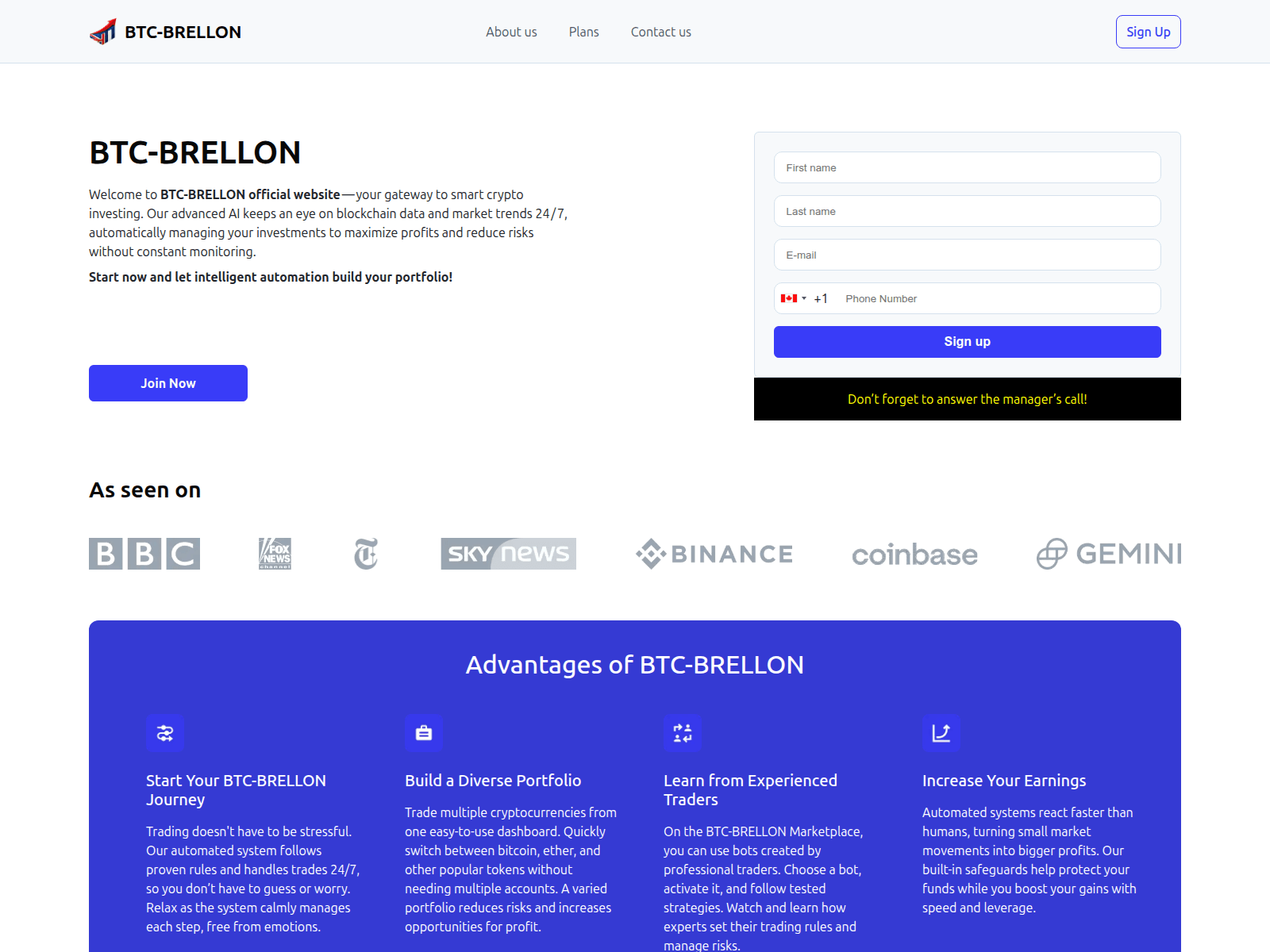 Screenshot von btcbrellon.net