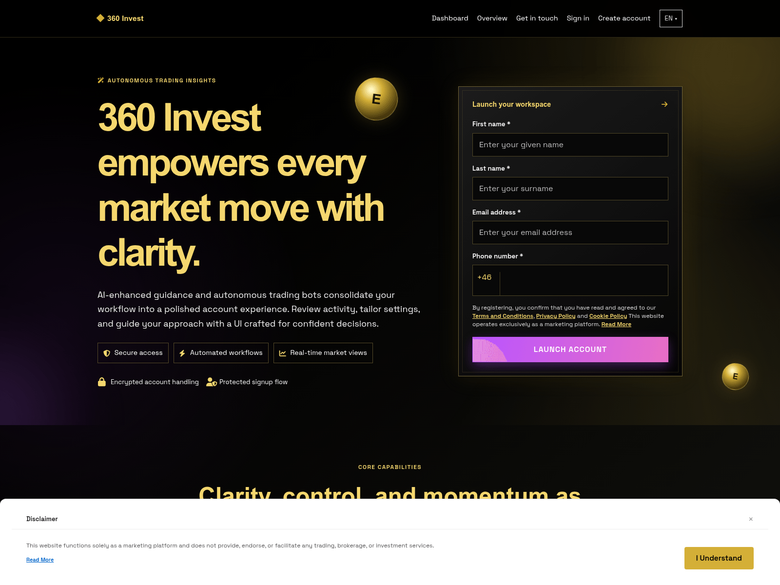 لقطة شاشة لـ 360invest.digital