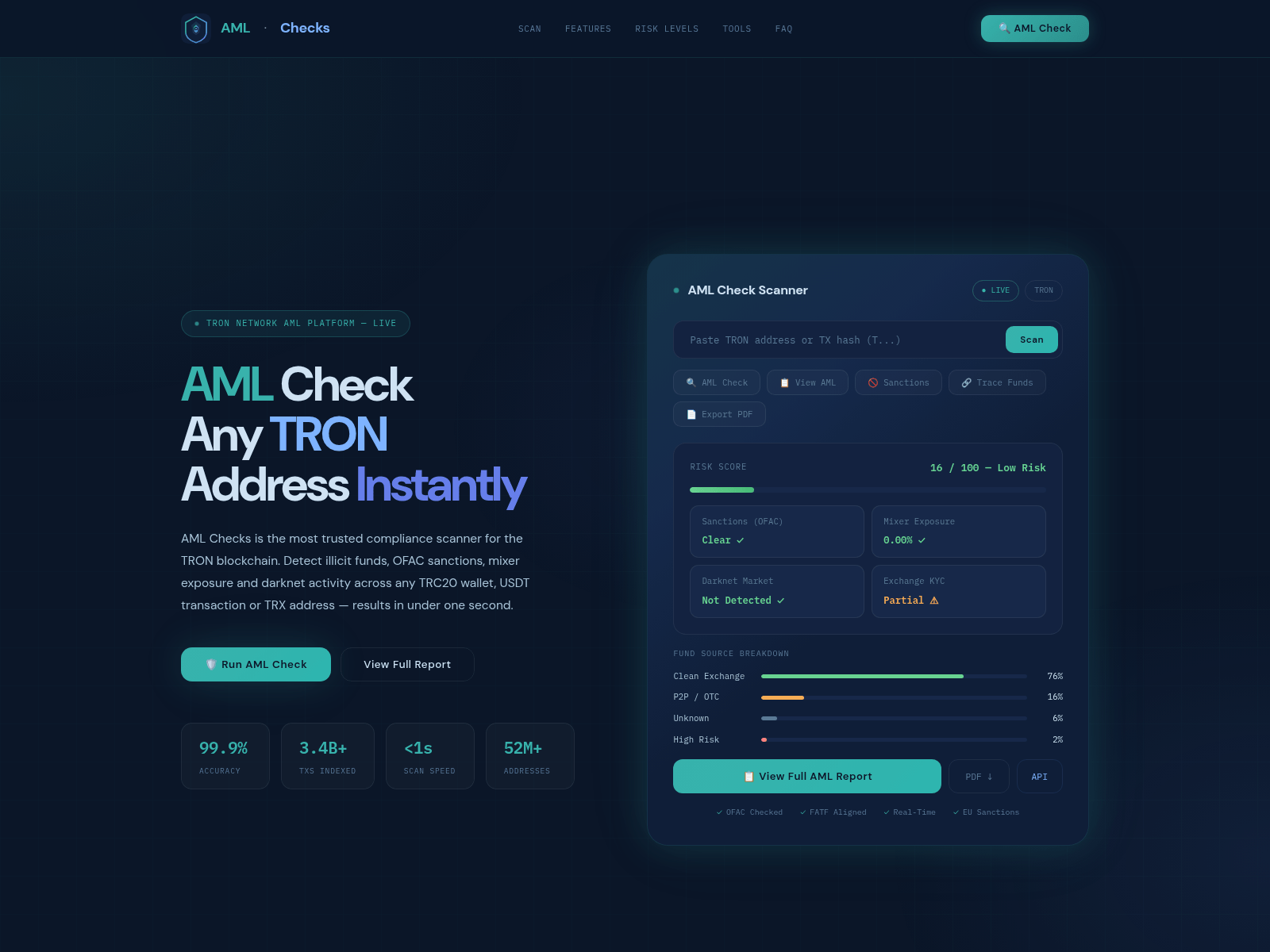 Снимок экрана amlchecks.vercel.app
