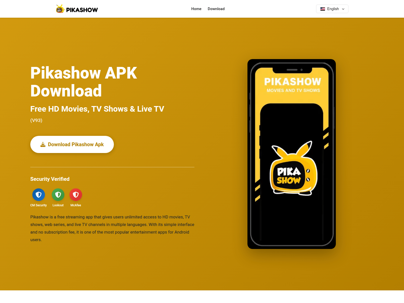 Tangkapan layar pikashowsapk.com.pk