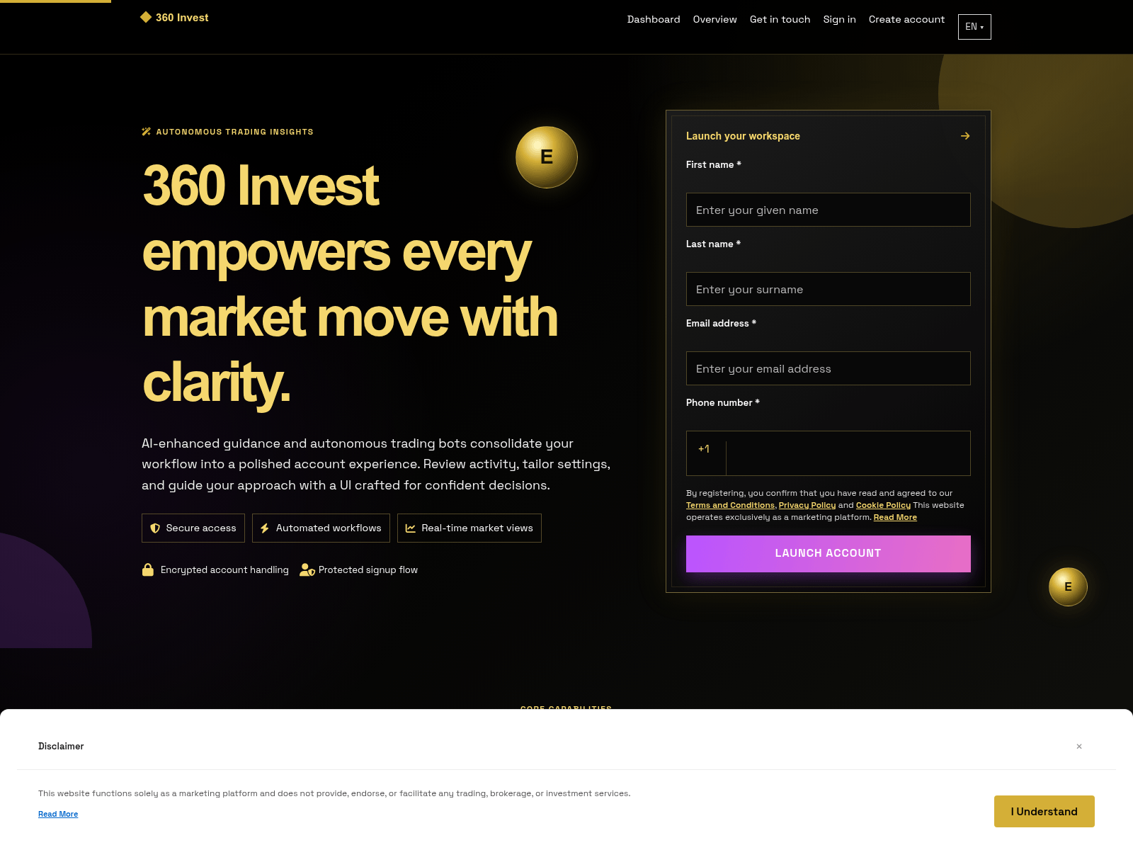 لقطة شاشة لـ 360invest.digital