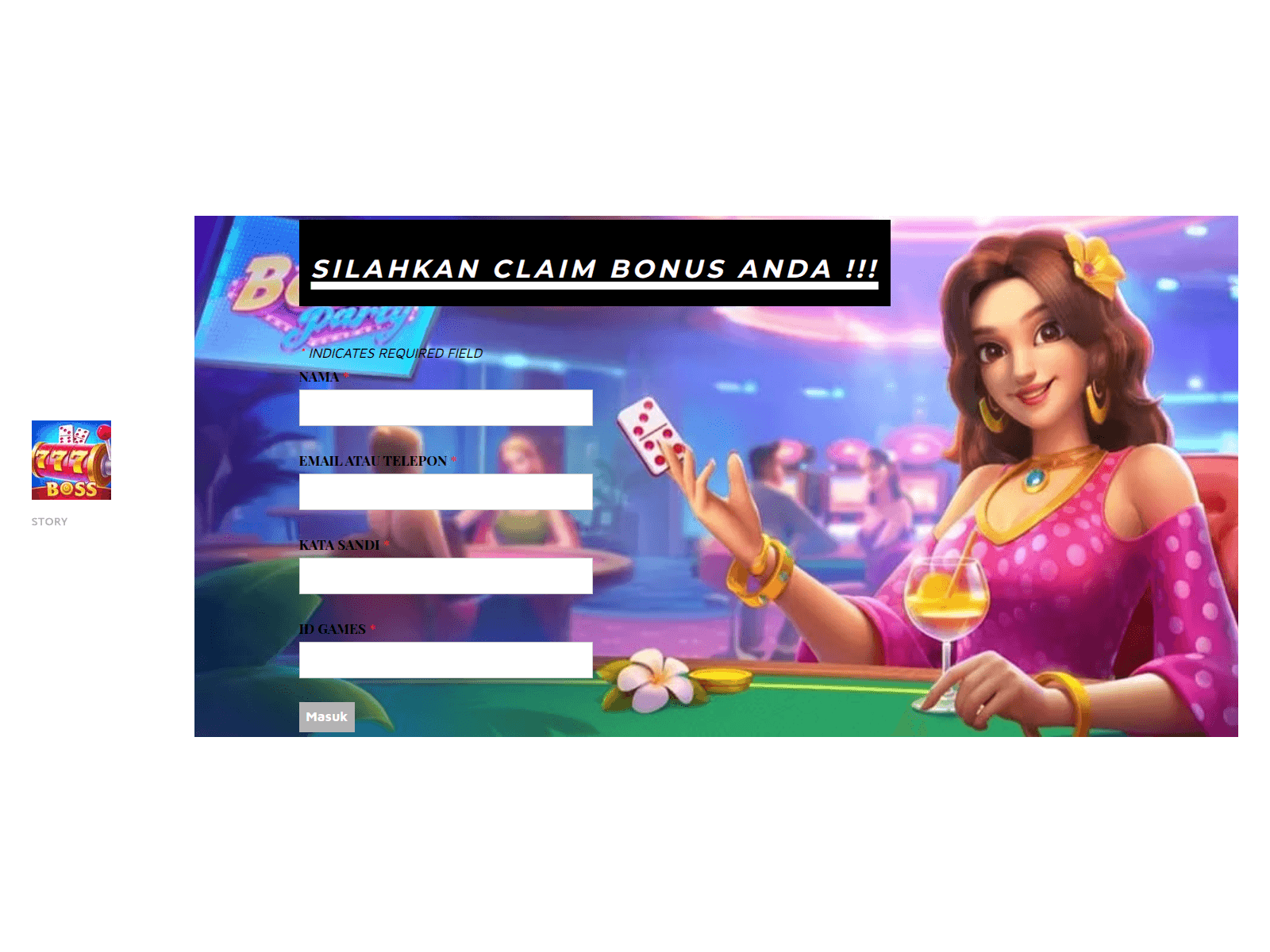 Screenshot of bonusbossdomino99.weebly.com