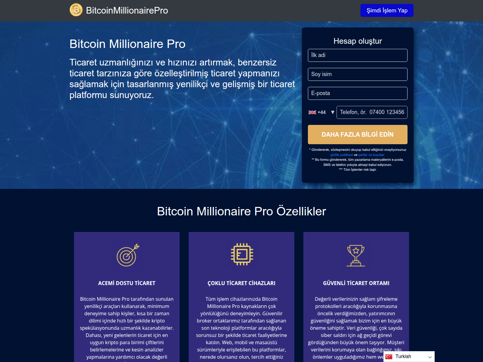 Screenshot von bitcoin-millionaire-pro.com