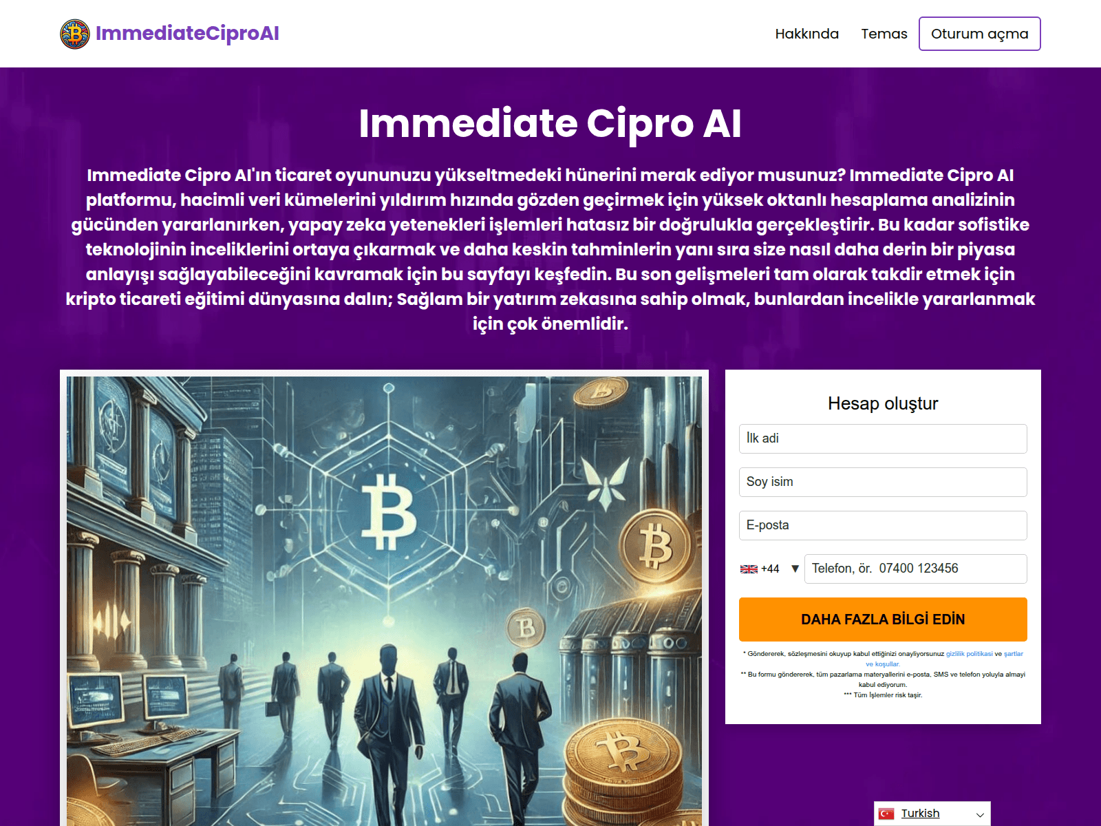 Screenshot von bitcoinoracleai.app