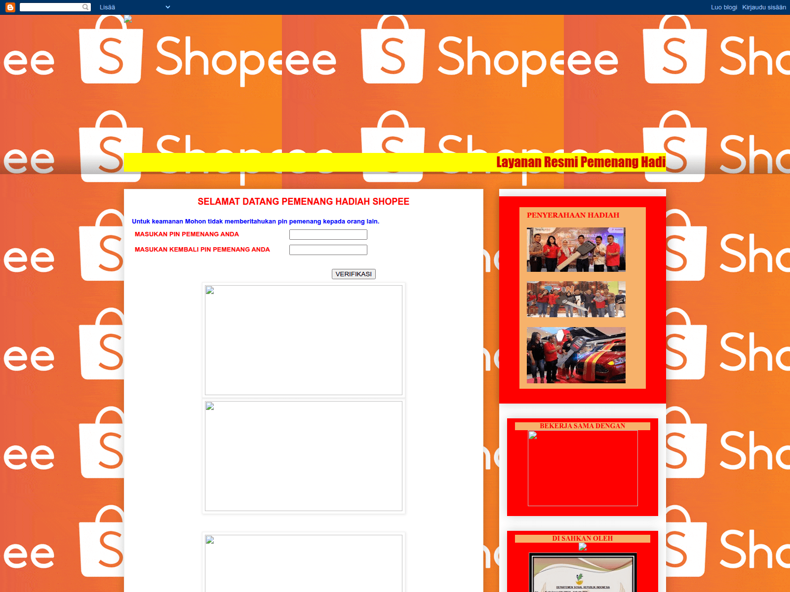 Screenshot of undianshopee-mart12.blogspot.com
