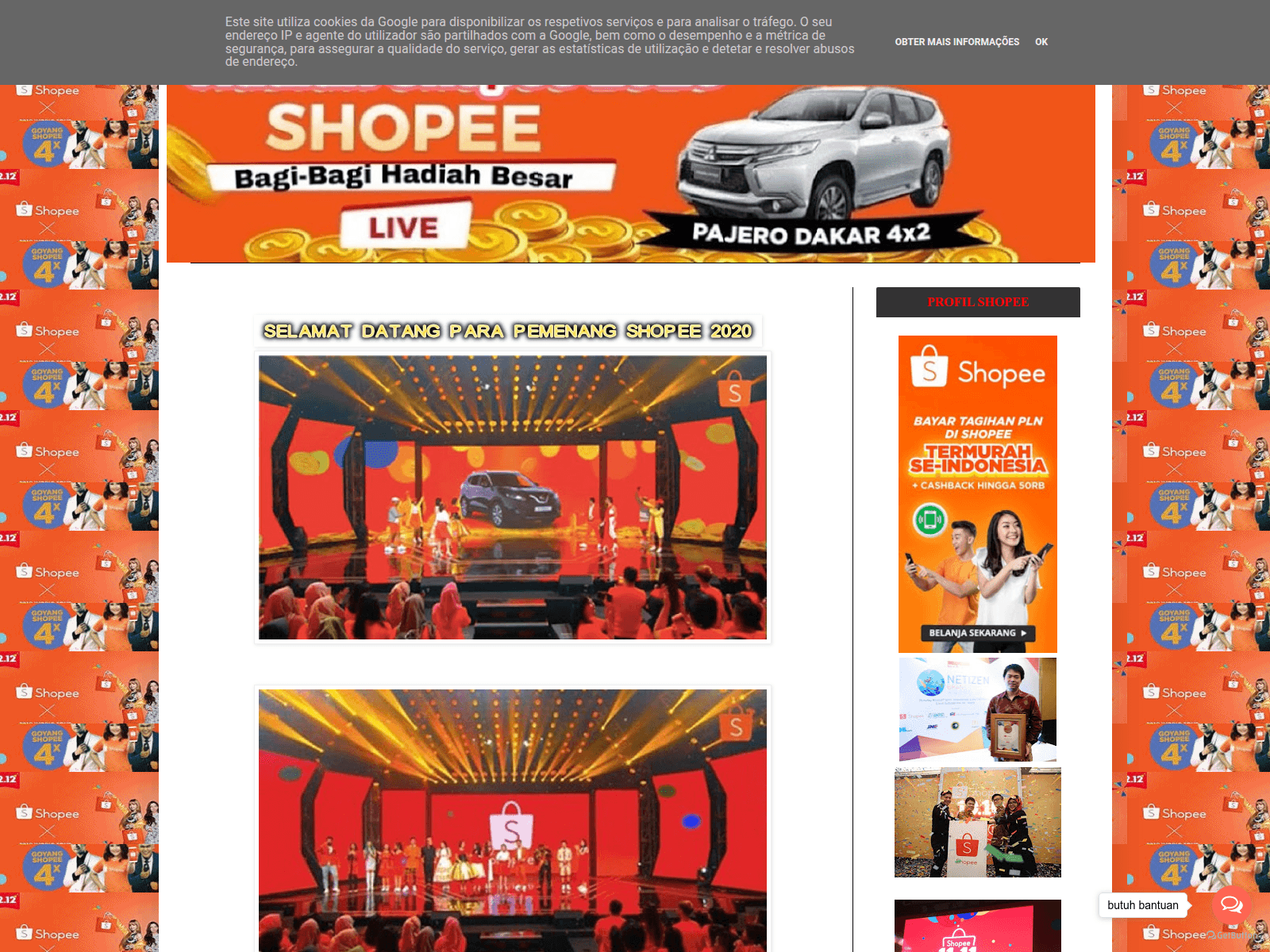 Screenshot of hadiahshopee3232.blogspot.com