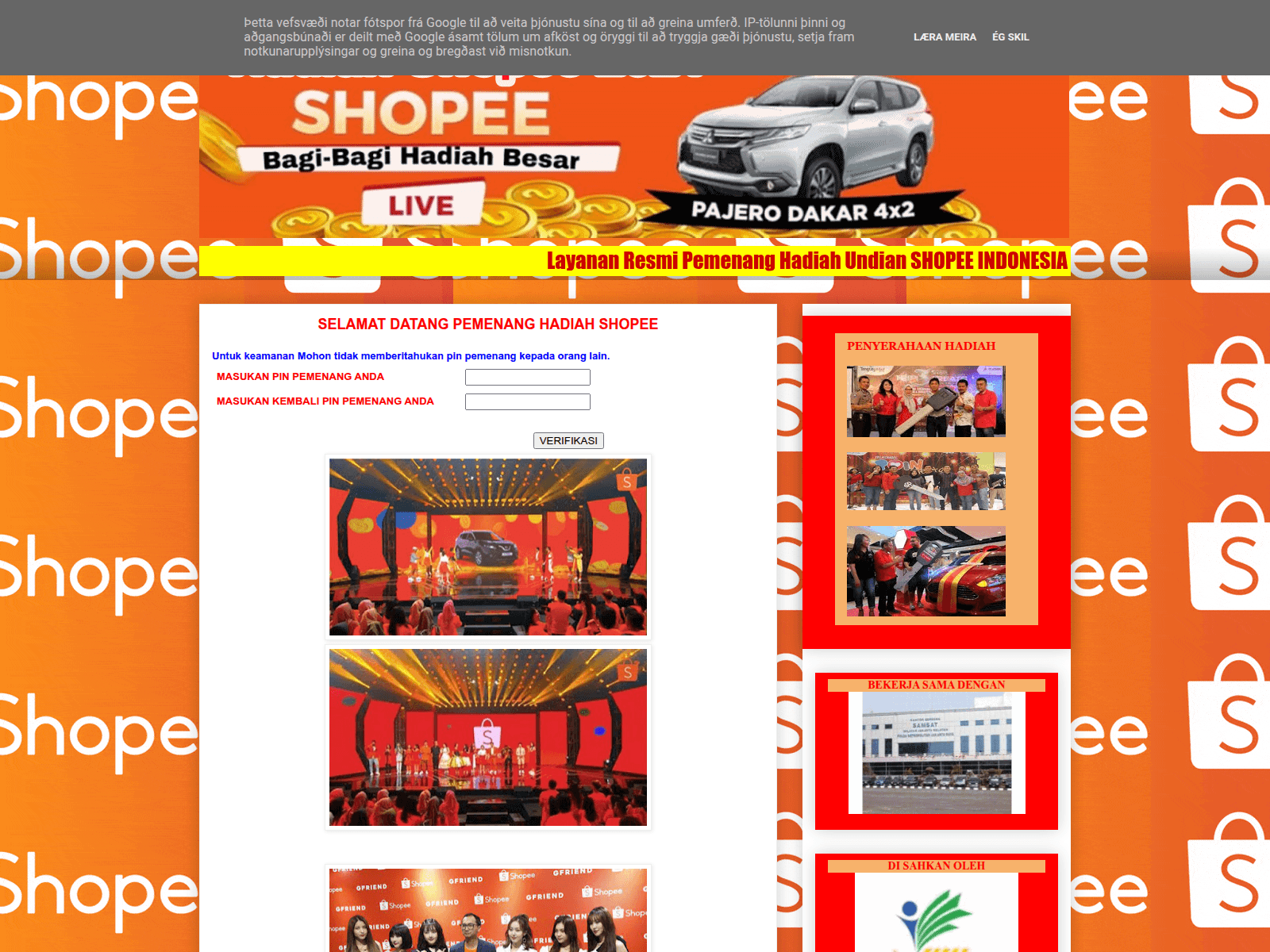 Screenshot of undianshopee-mart12.blogspot.com
