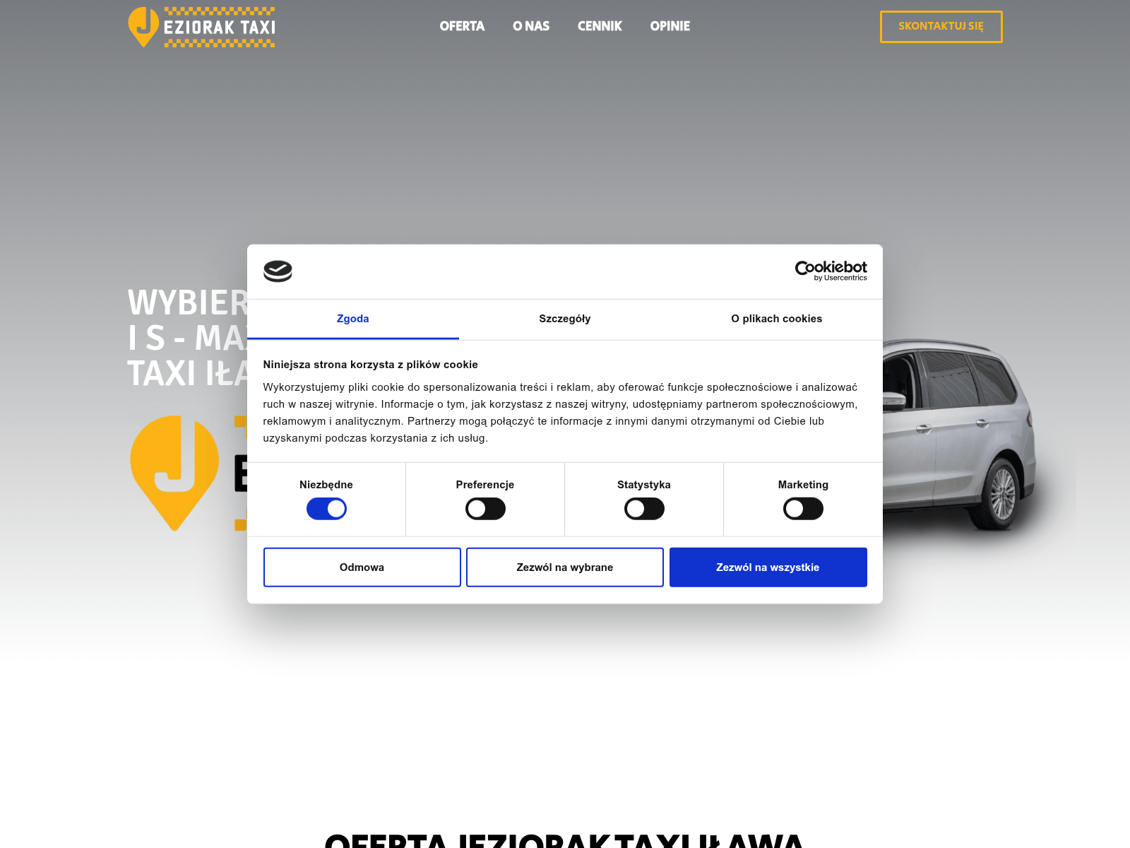 Screenshot of jeziorak-taxi.pl