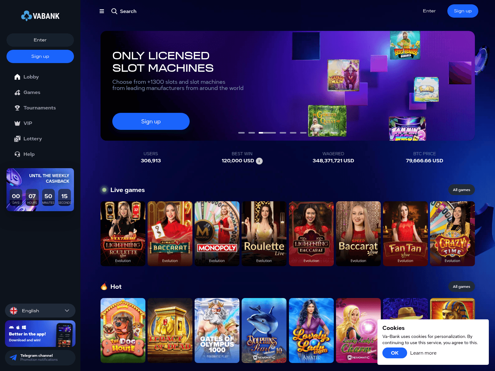 Screenshot of va-bank.casino