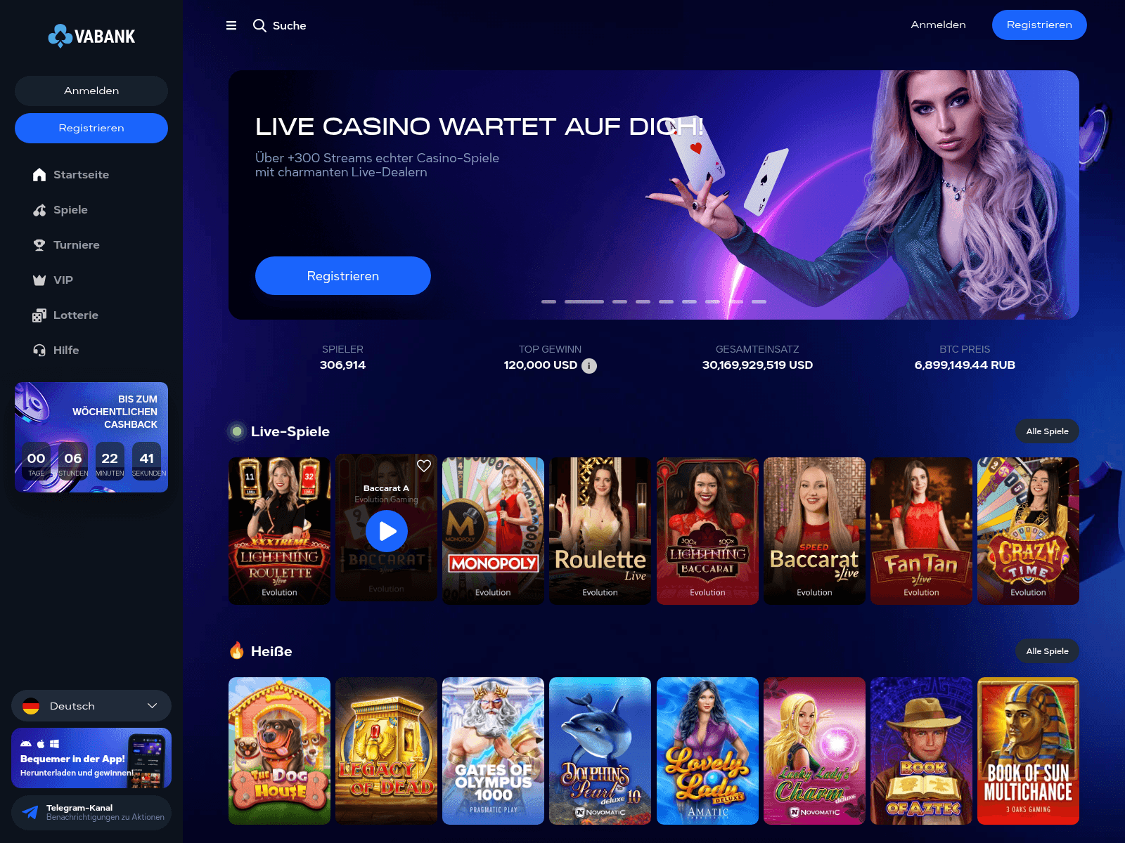 Screenshot of va-bank.casino