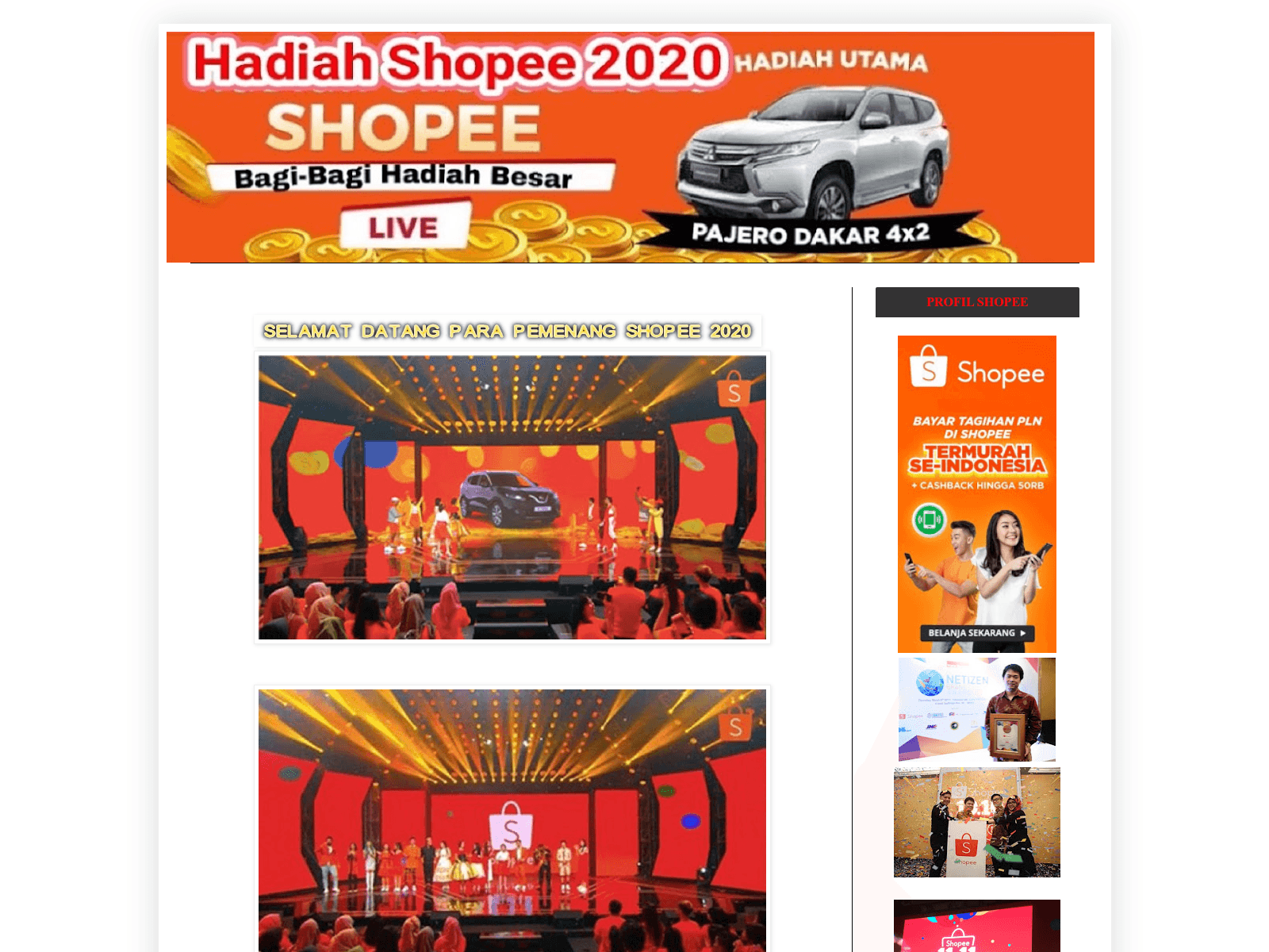 Screenshot of hadiahshopee3232.blogspot.com