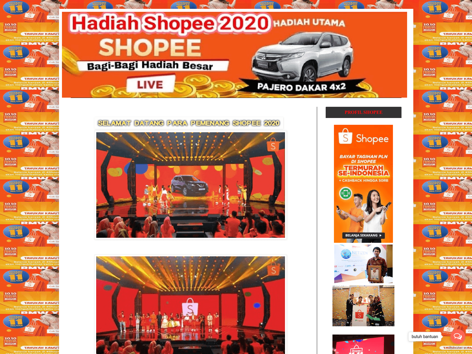 Screenshot of hadiahshopee3232.blogspot.com