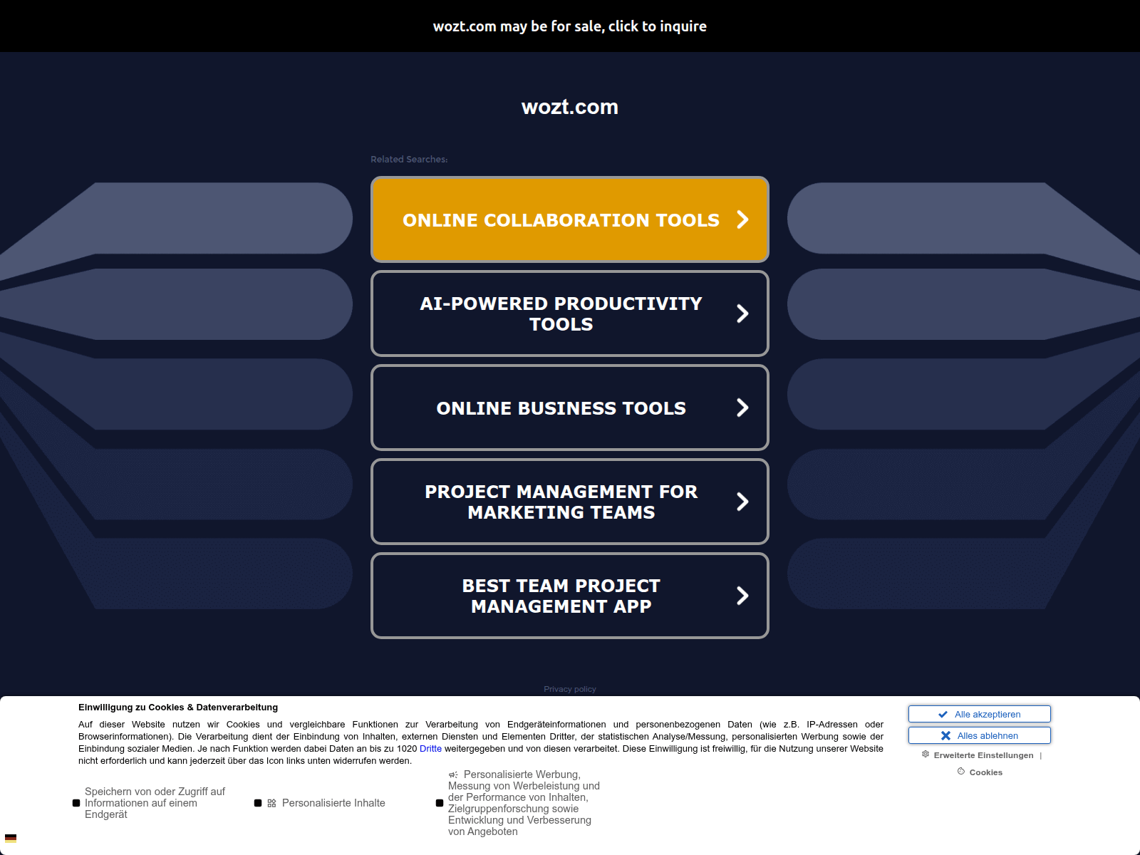 Screenshot di alliafast.wozt.com