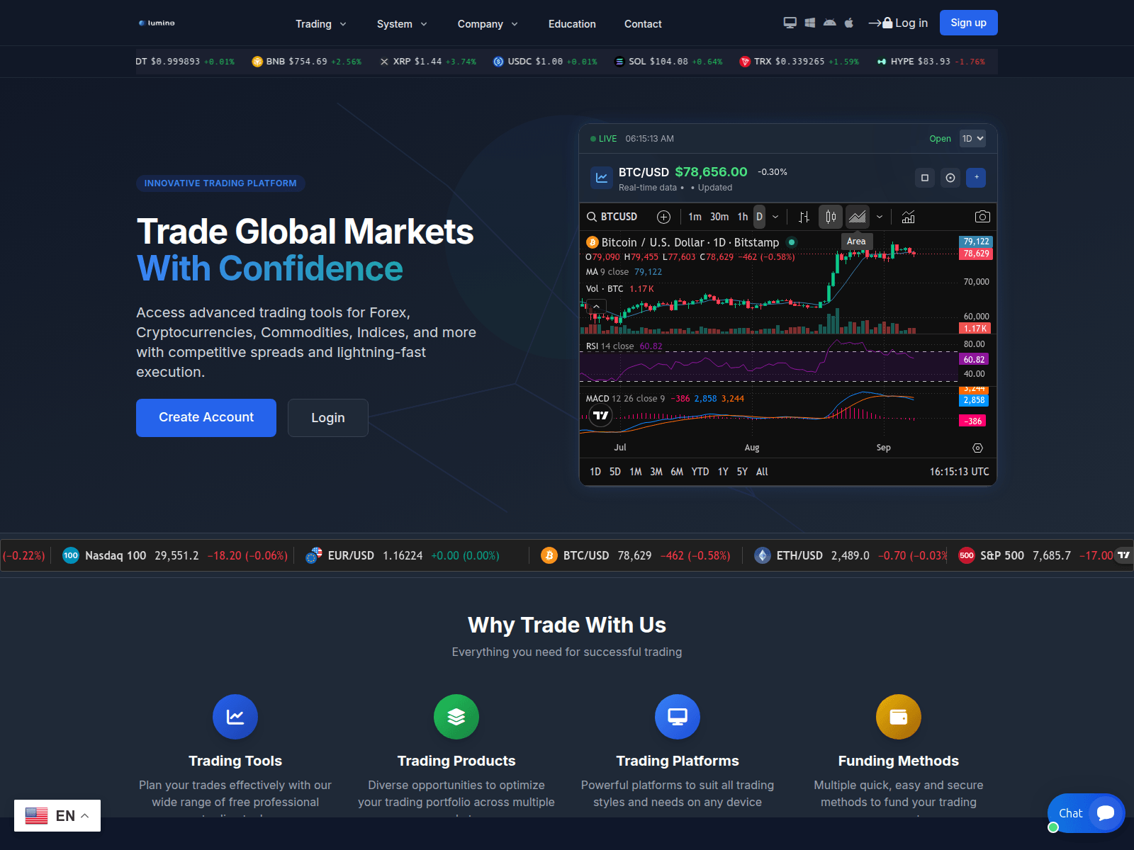 Screenshot of luminovaults.com