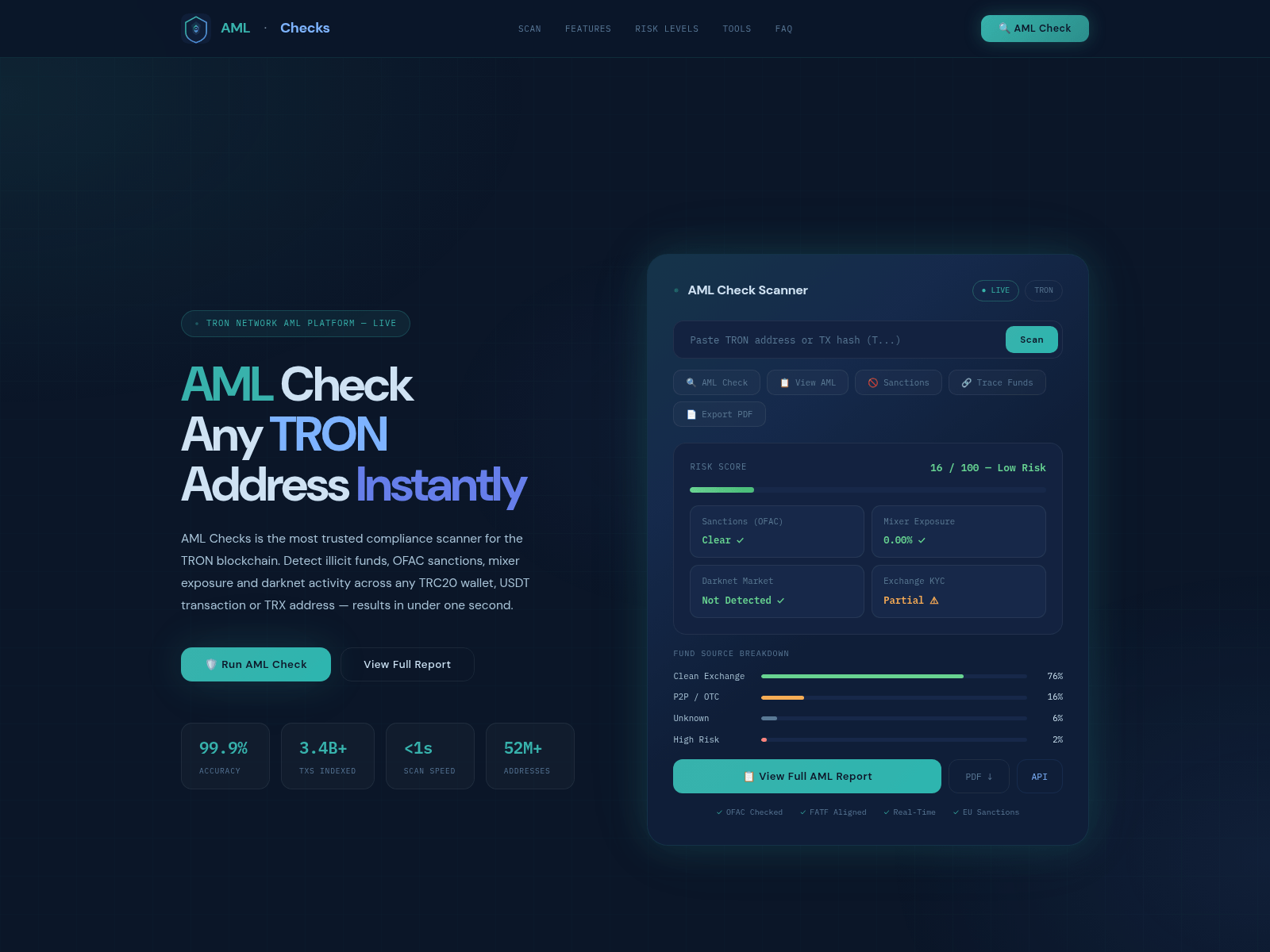 Снимок экрана amlchecks.vercel.app