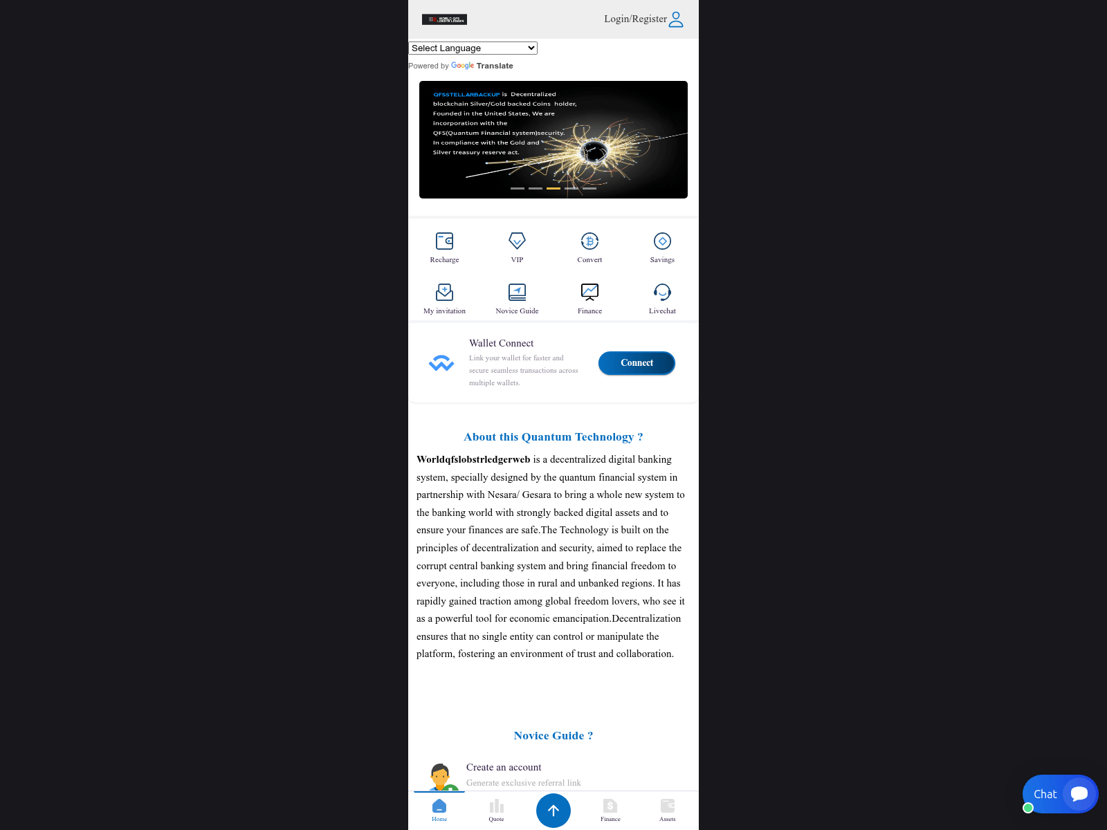 Screenshot of worldqfslobstrledgerweb.co.uk
