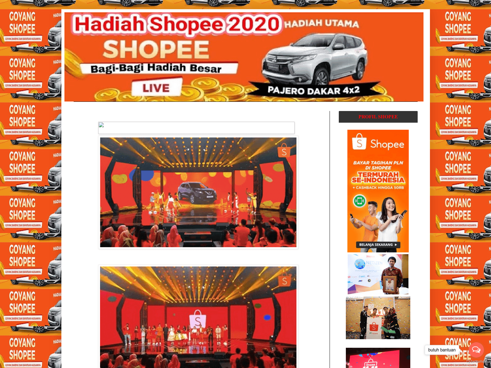 Screenshot of hadiahshopee3232.blogspot.com