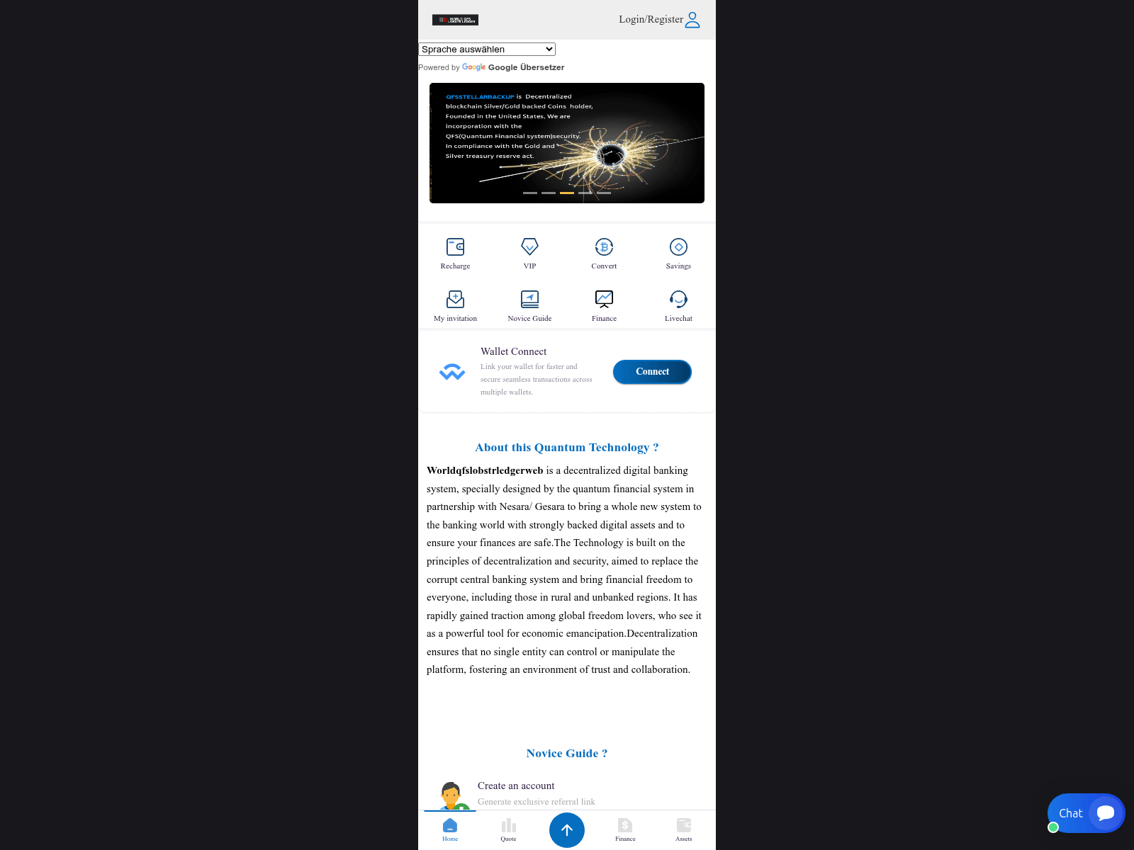Screenshot of worldqfslobstrledgerweb.co.uk
