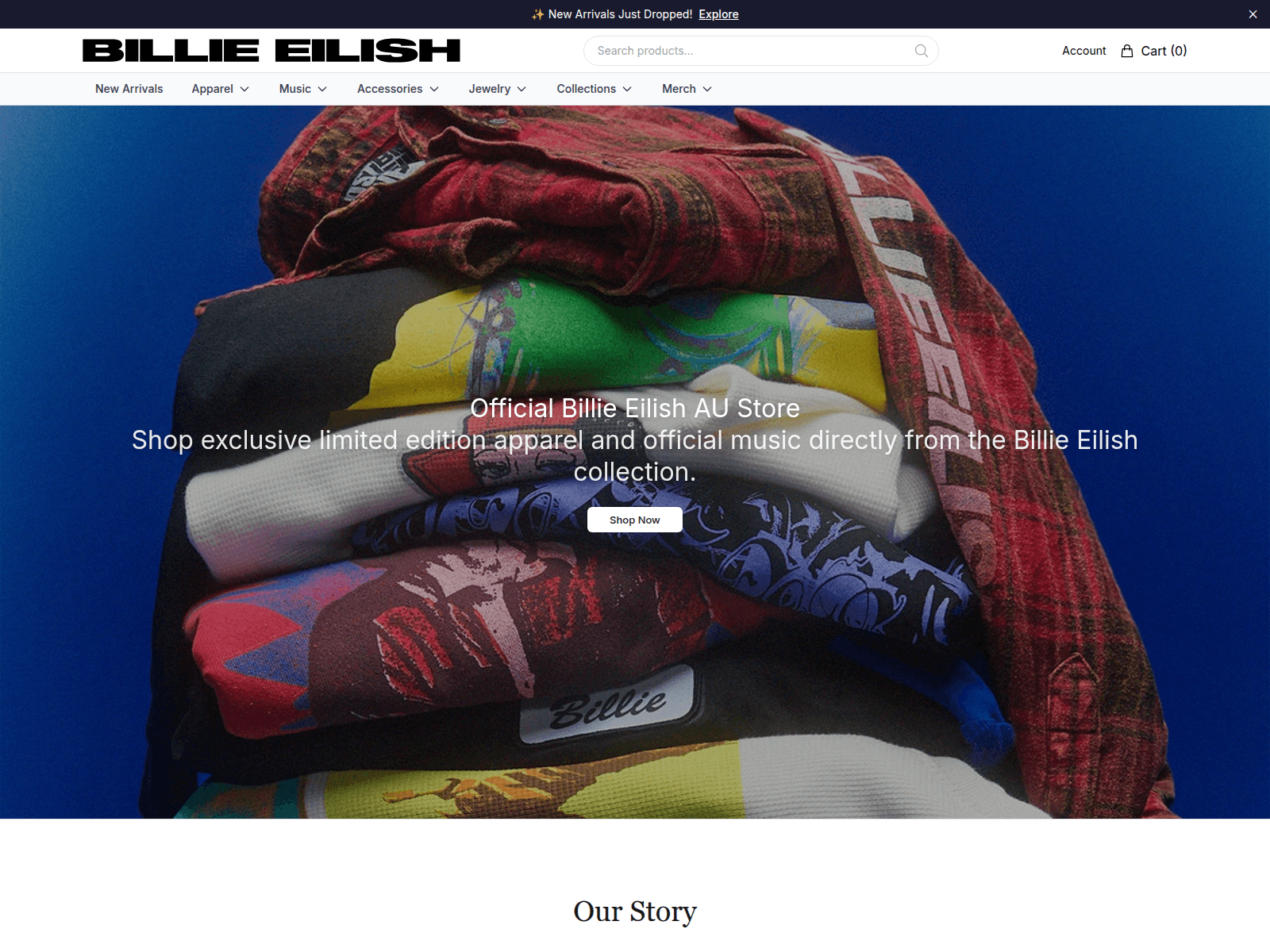 Tangkapan layar billea.shop